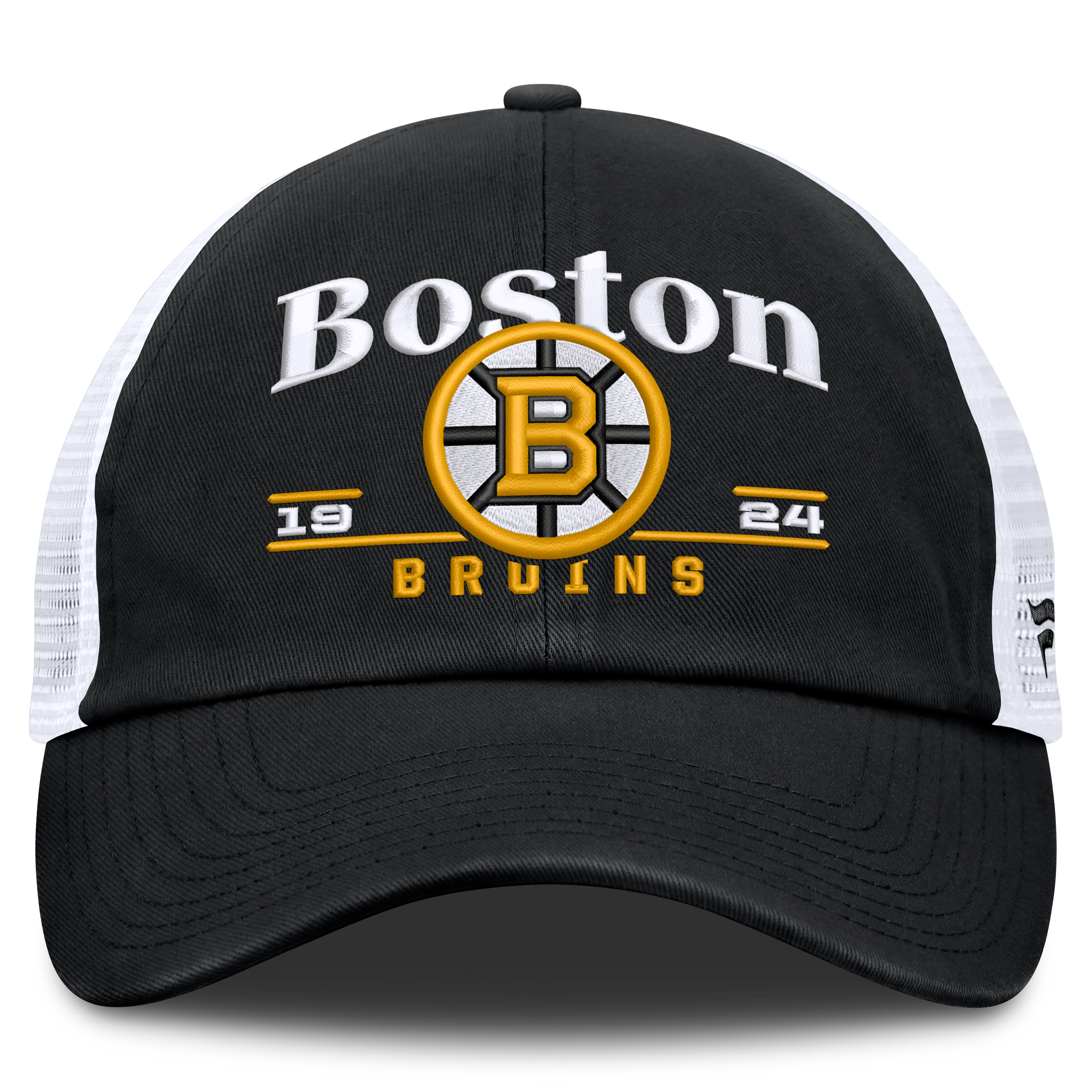 Casquette trucker ajustable Fanatics noire Boston Bruins Fundamental Underline pour homme