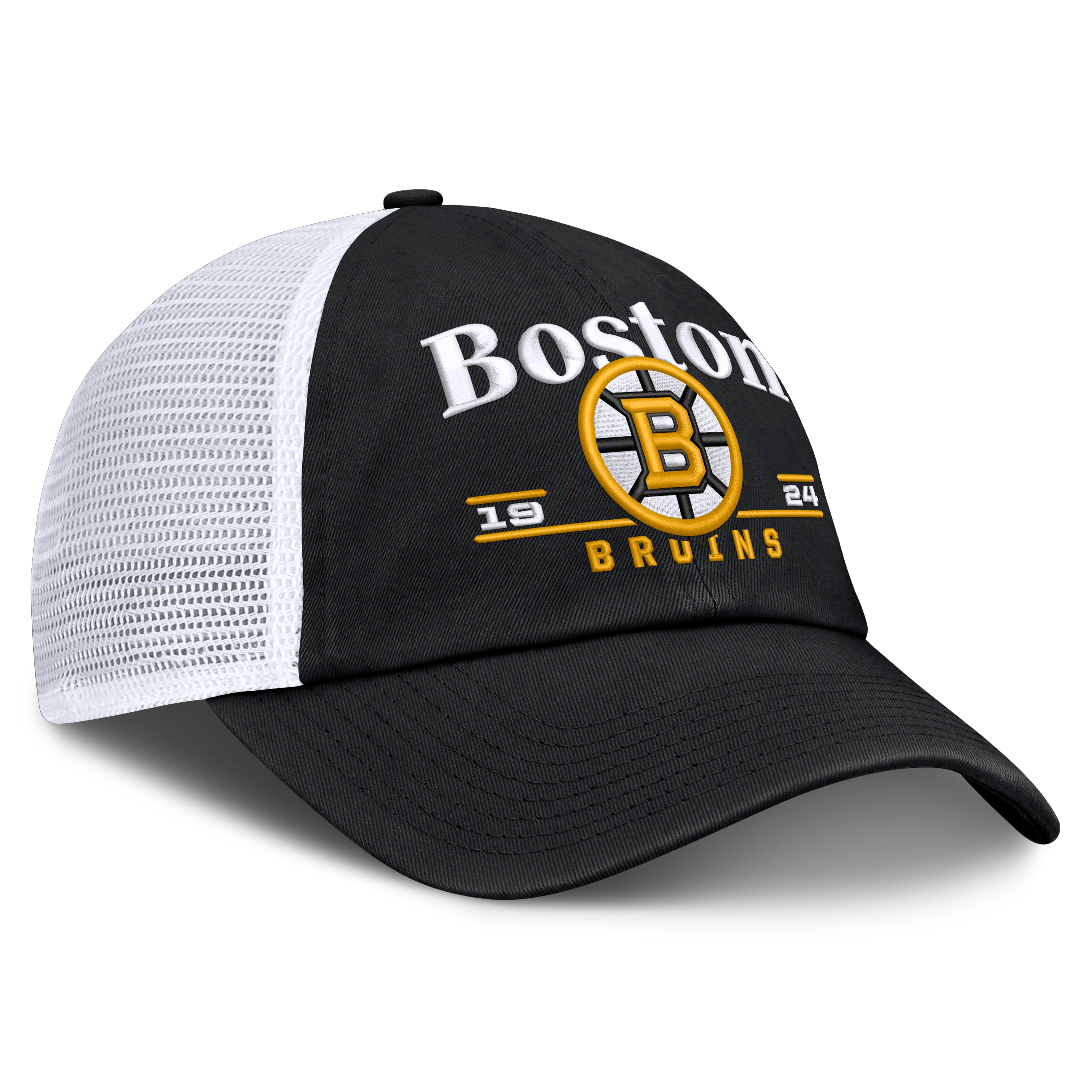 Casquette trucker ajustable Fanatics noire Boston Bruins Fundamental Underline pour homme