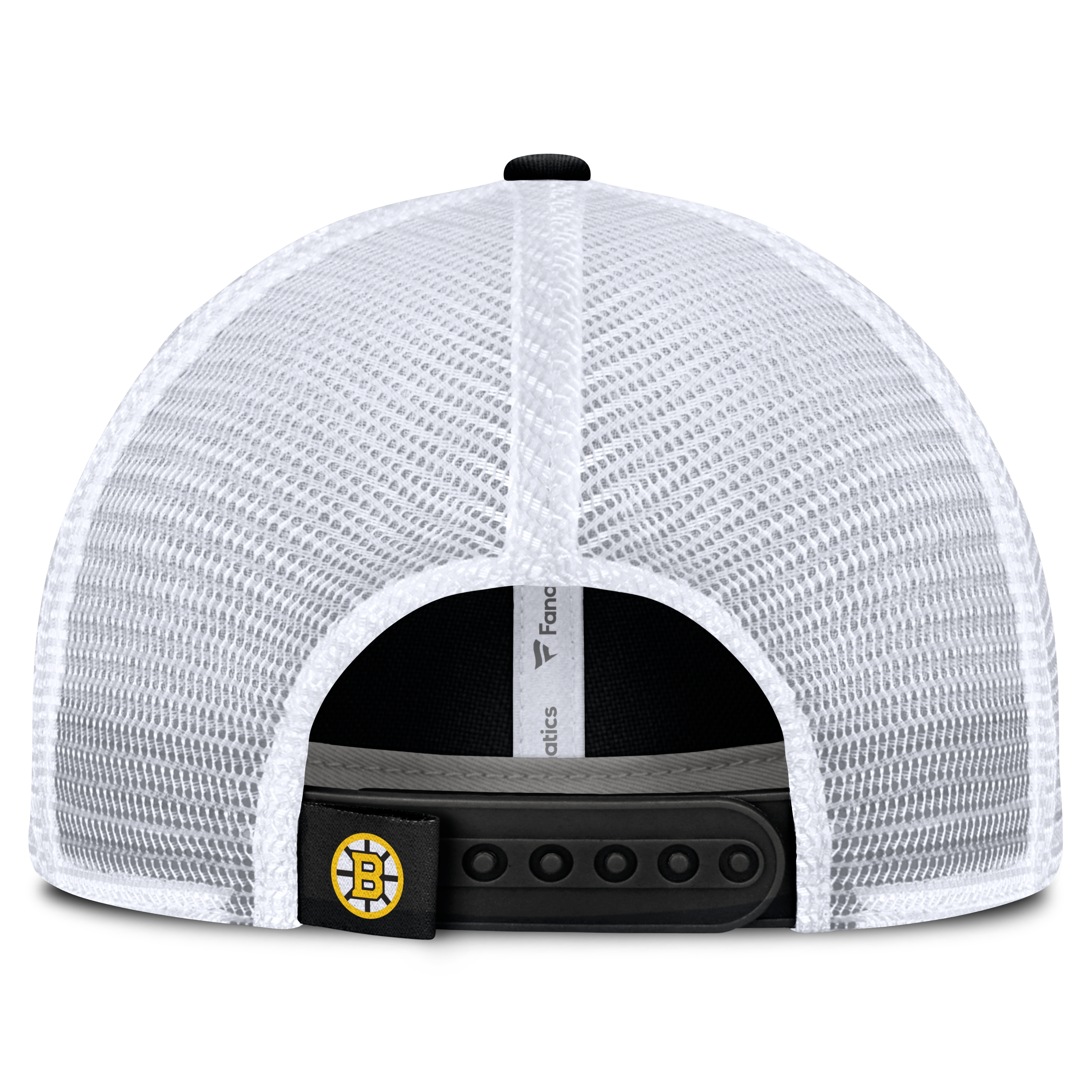 Casquette trucker ajustable Fanatics noire Boston Bruins Fundamental Underline pour homme