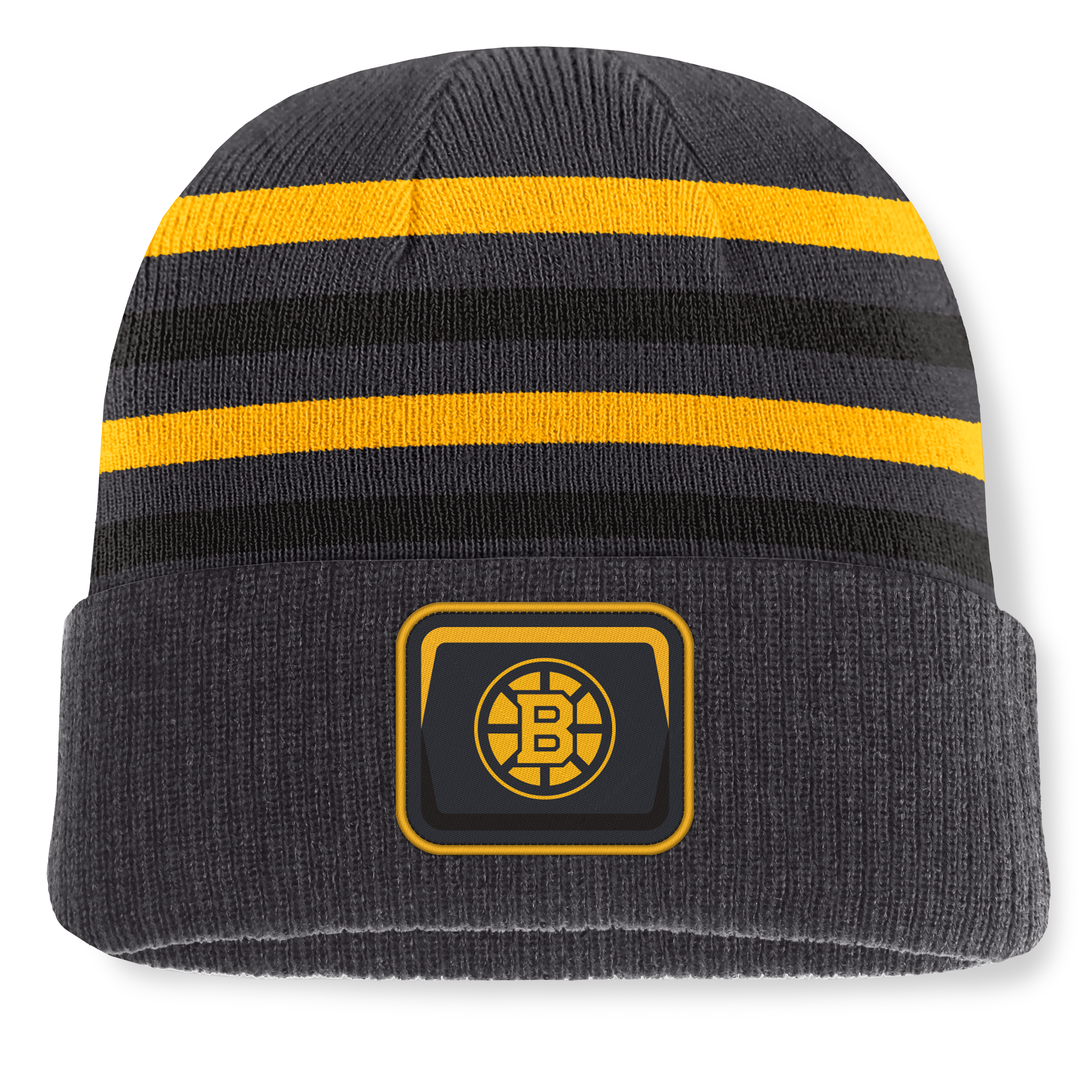 Bonnet à revers rayé à nouage Fanatics noir pour homme