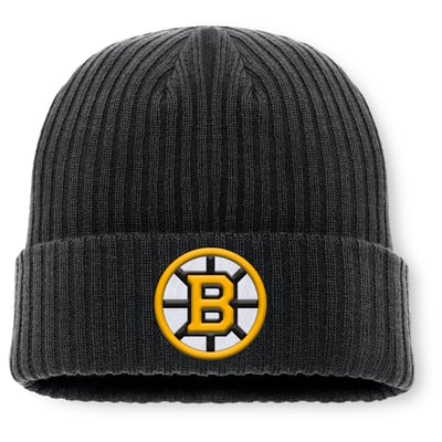 Boston Bruins Fanatics Primary Logo Cuffed Knit Hat - Black