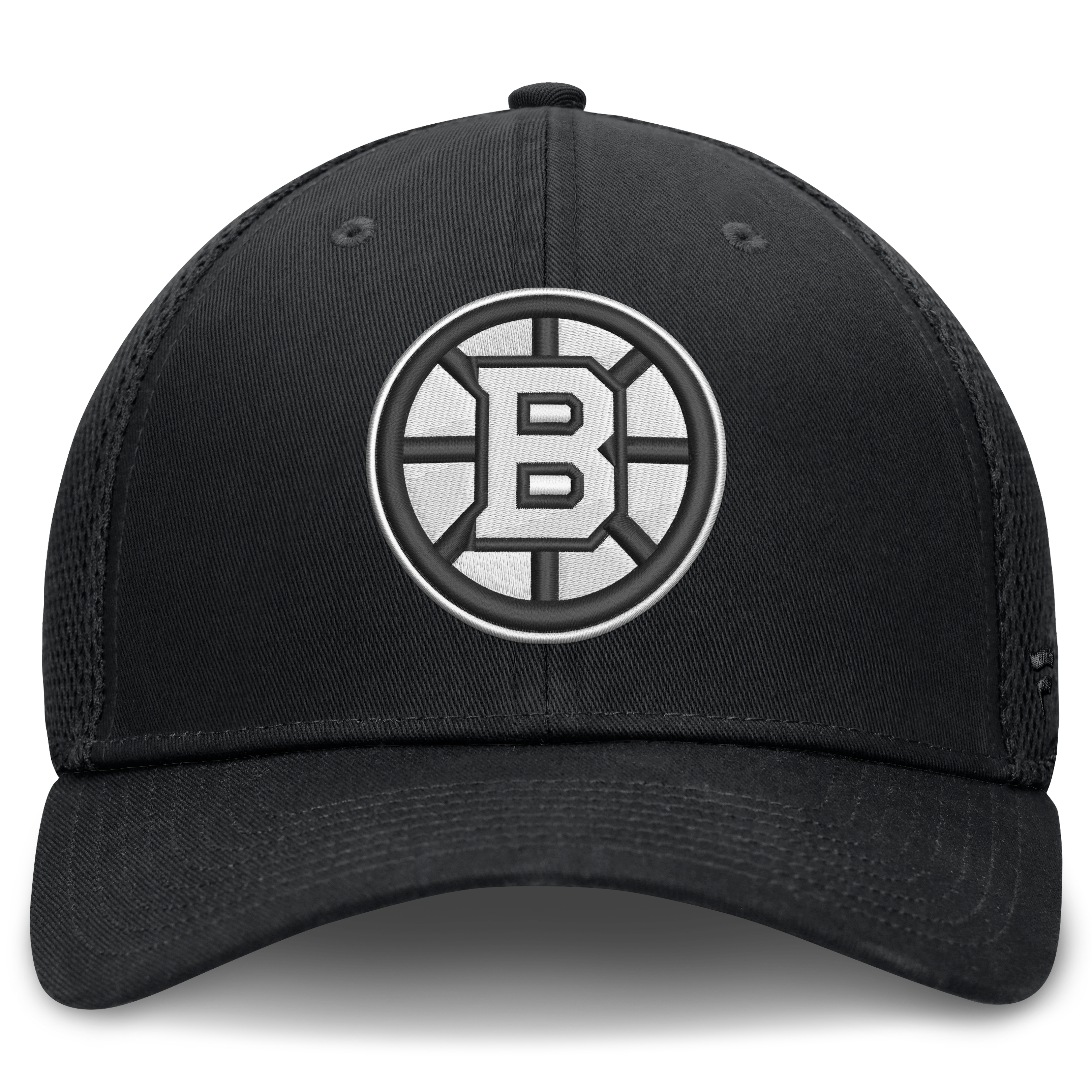 Men's Fanatics  Black Boston Bruins Tonal Meshback Stretch Hat