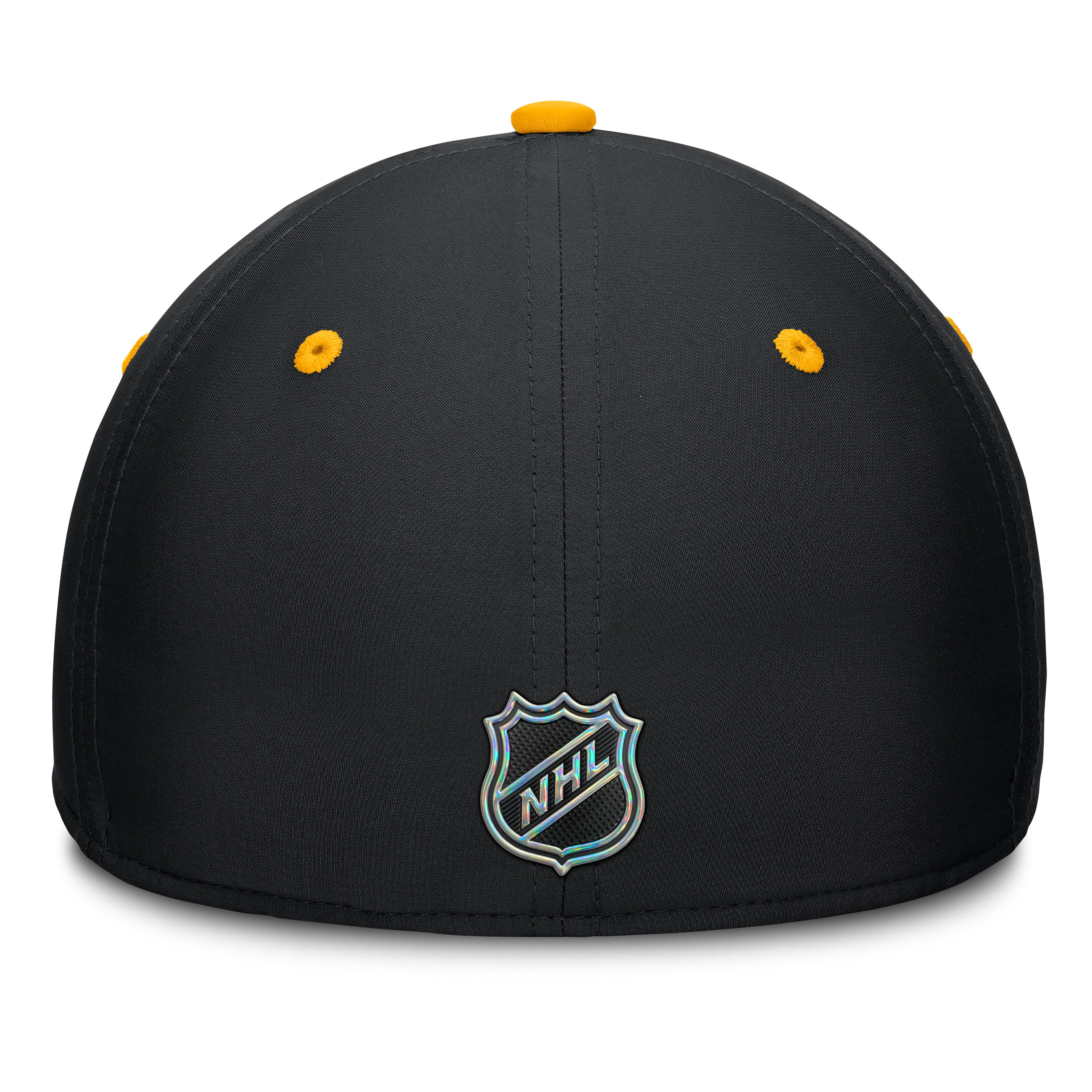 Men's Fanatics Black/Gold Boston Bruins Authentic Pro Rink Stretch Hat