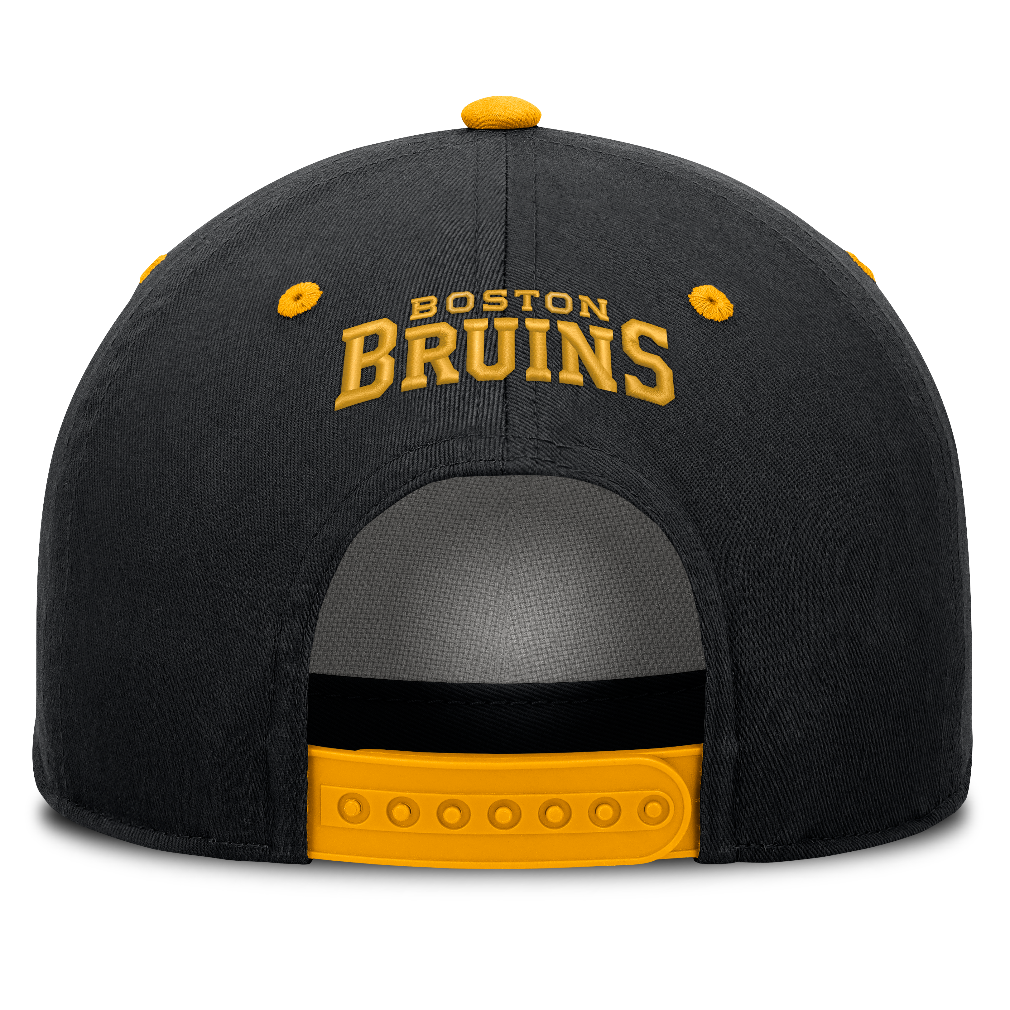 Men's Fanatics Black/Gold Boston Bruins Fundamental Power Play A-Frame Adjustable Hat