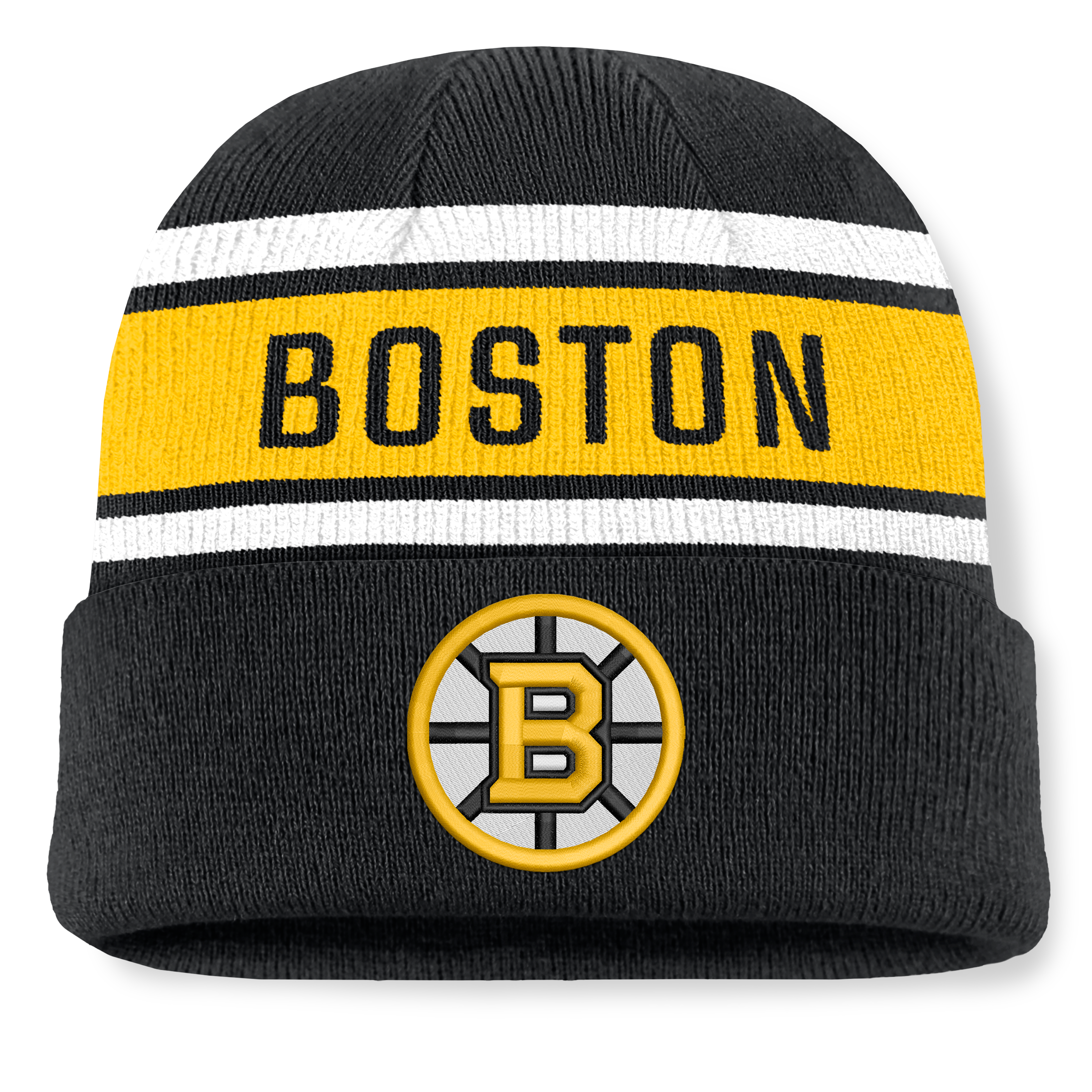 Bonnet à revers Fanatics noir et or Boston Bruins Heritage pour homme