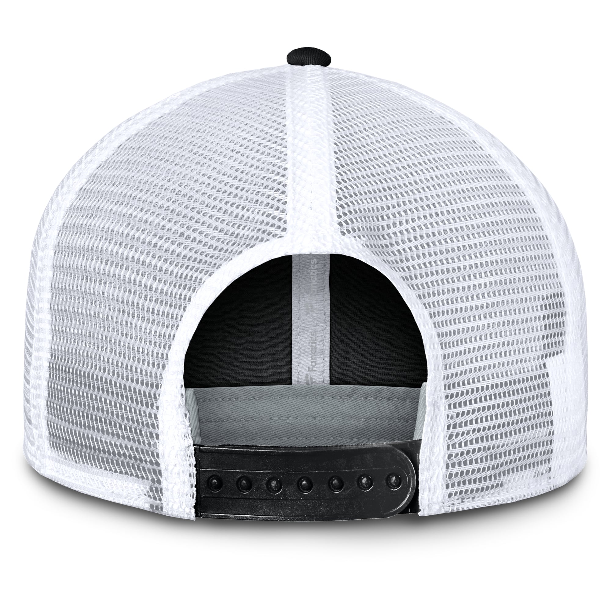 Men's Fanatics Black/White Boston Bruins Core Primary Logo Trucker Adjustable Hat