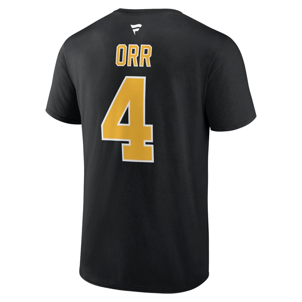 Bobby Orr Boston Bruins Fanatics Centennial Authentic Stack Nom et numéro du joueur retraité T-shirt - Noir