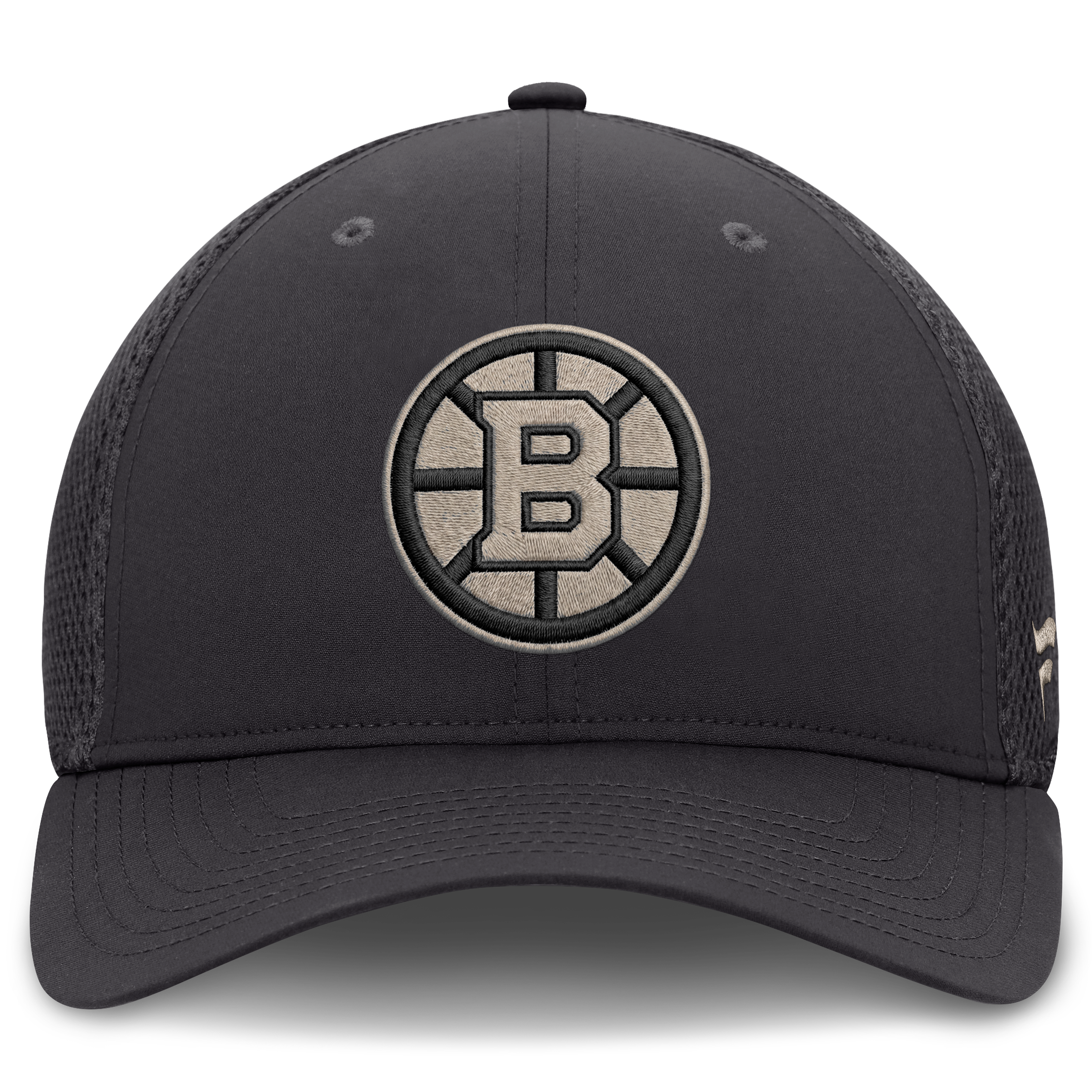 Casquette Fanatics pour homme, couleur anthracite, Boston Bruins, dos en maille extensible