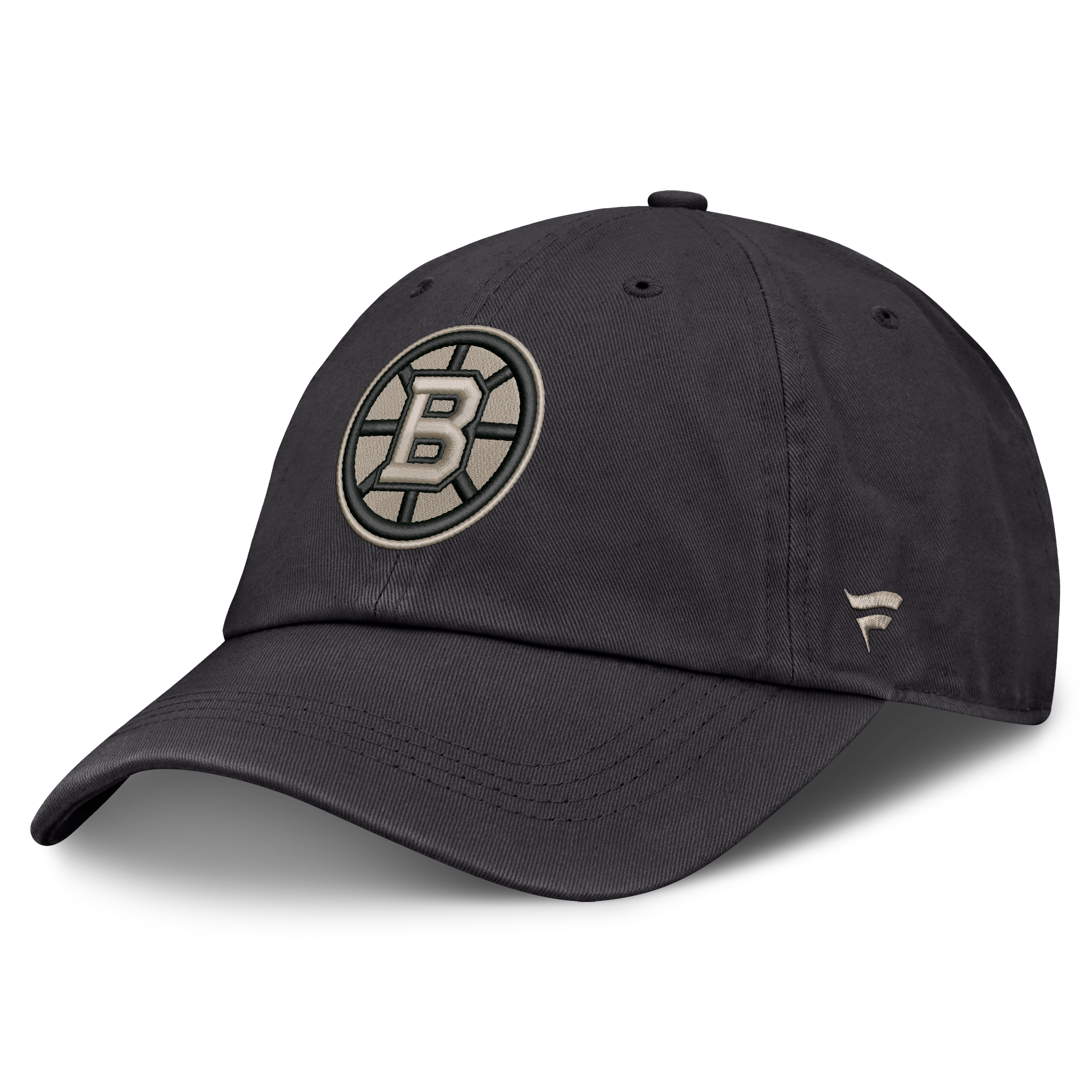 Casquette ajustable Fanatics Charcoal Boston Bruins Road Phantom Washed pour homme