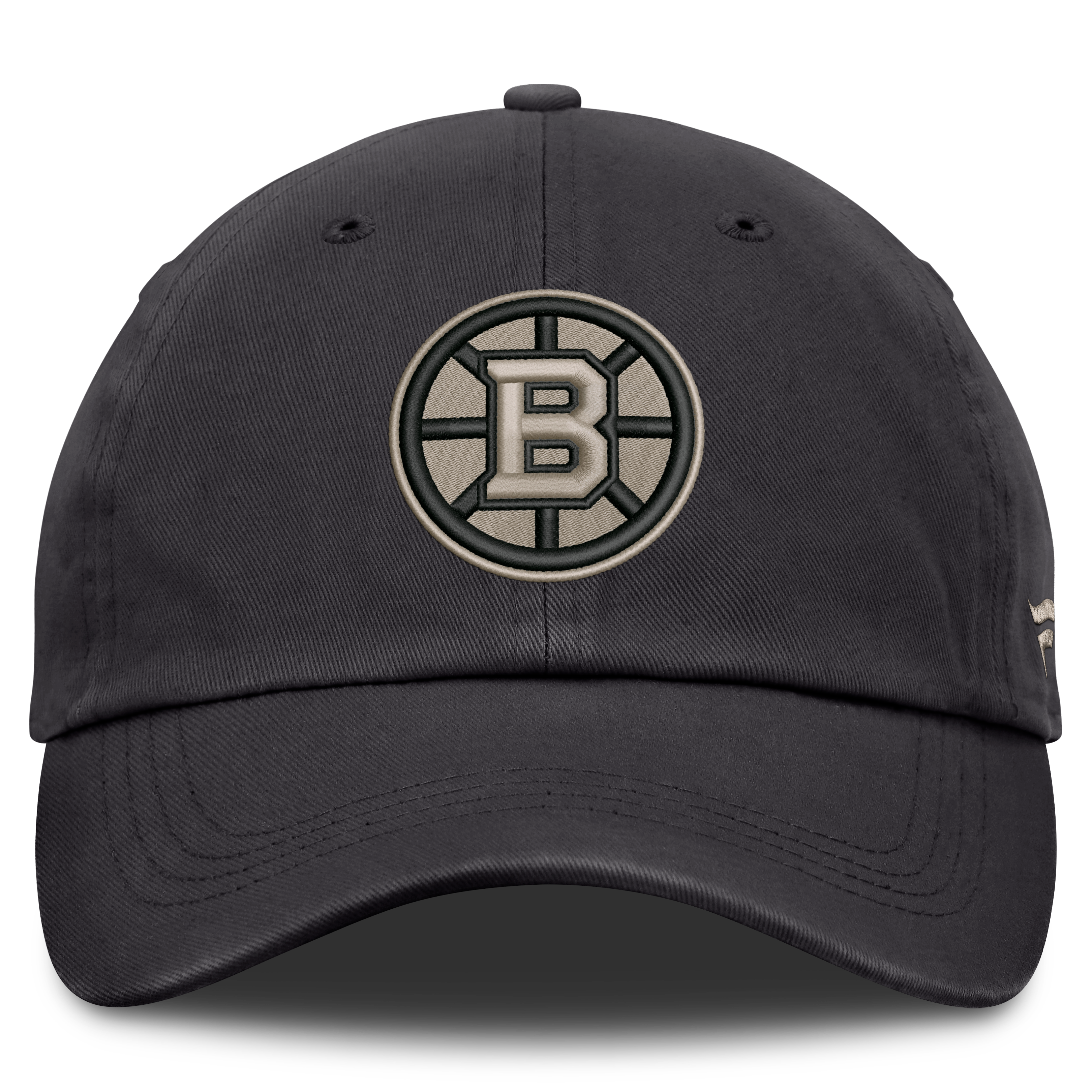 Casquette ajustable Fanatics Charcoal Boston Bruins Road Phantom Washed pour homme