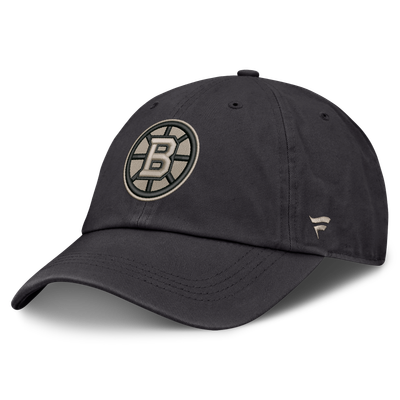 Boston Bruins Fanatics Road Phantom Washed Adjustable Hat - Charcoal