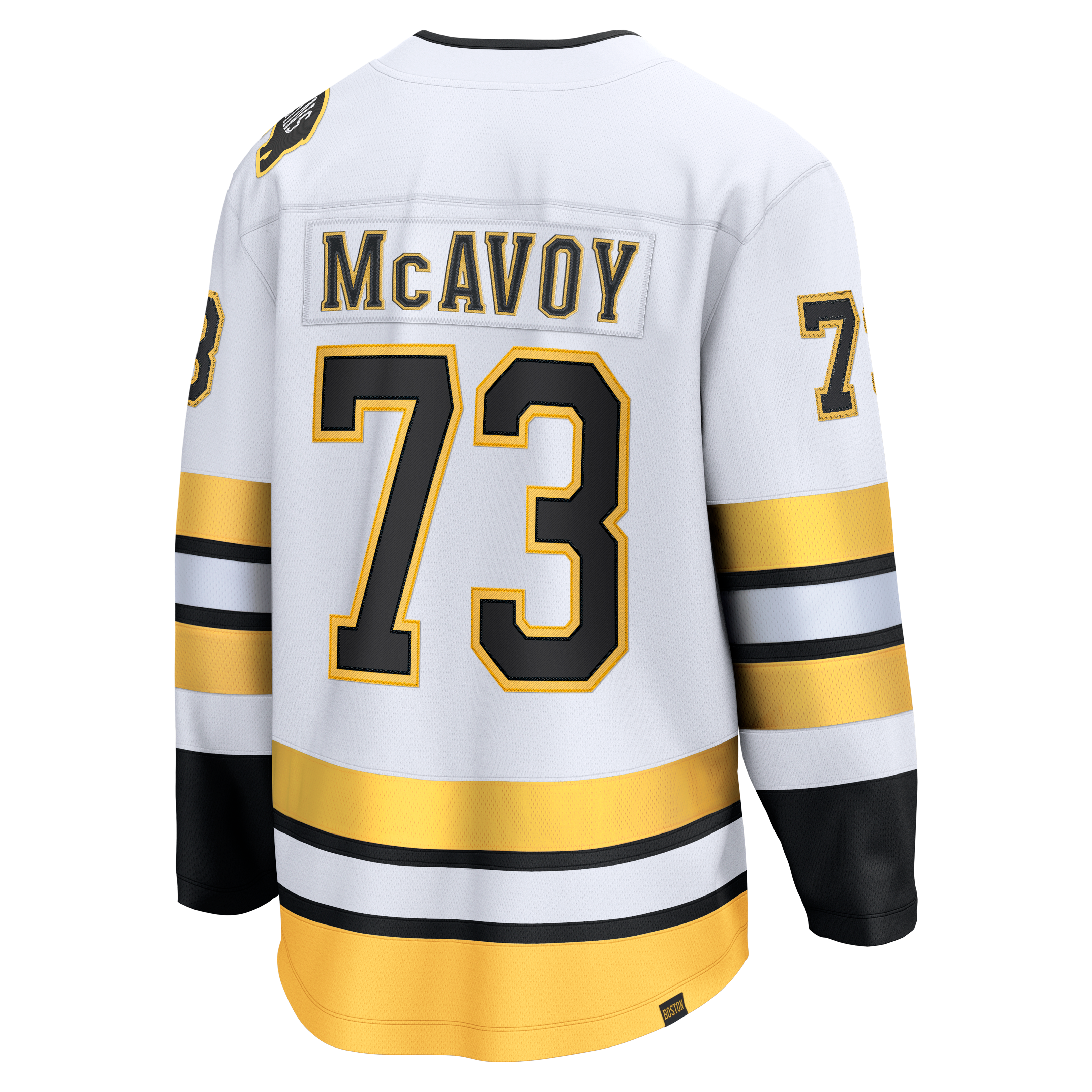 Maillot extérieur blanc Charlie McAvoy des Bruins de Boston pour hommes (Fanatics).
