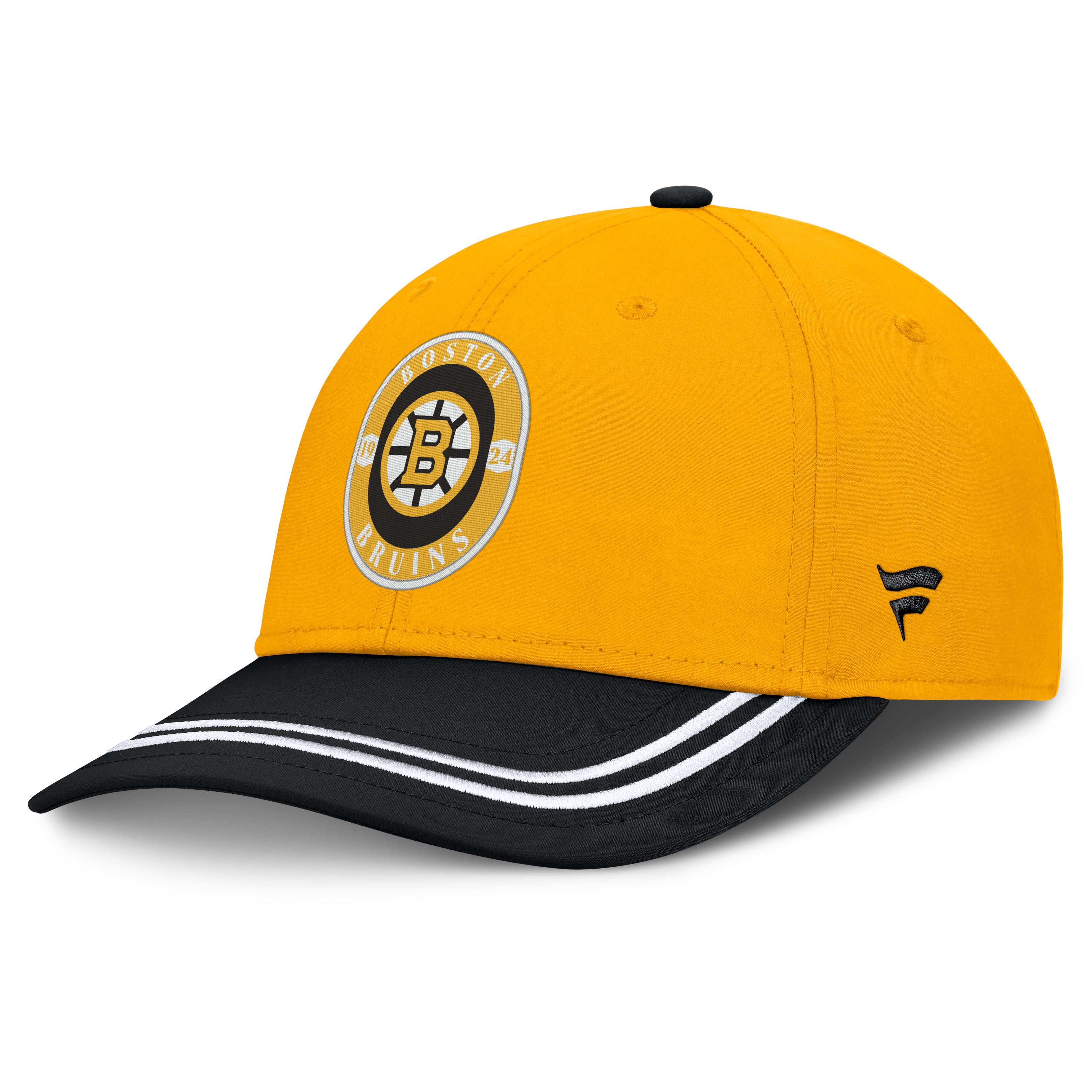 Men's Fanatics Gold/Black Boston Bruins Fundamental Stretch Hat
