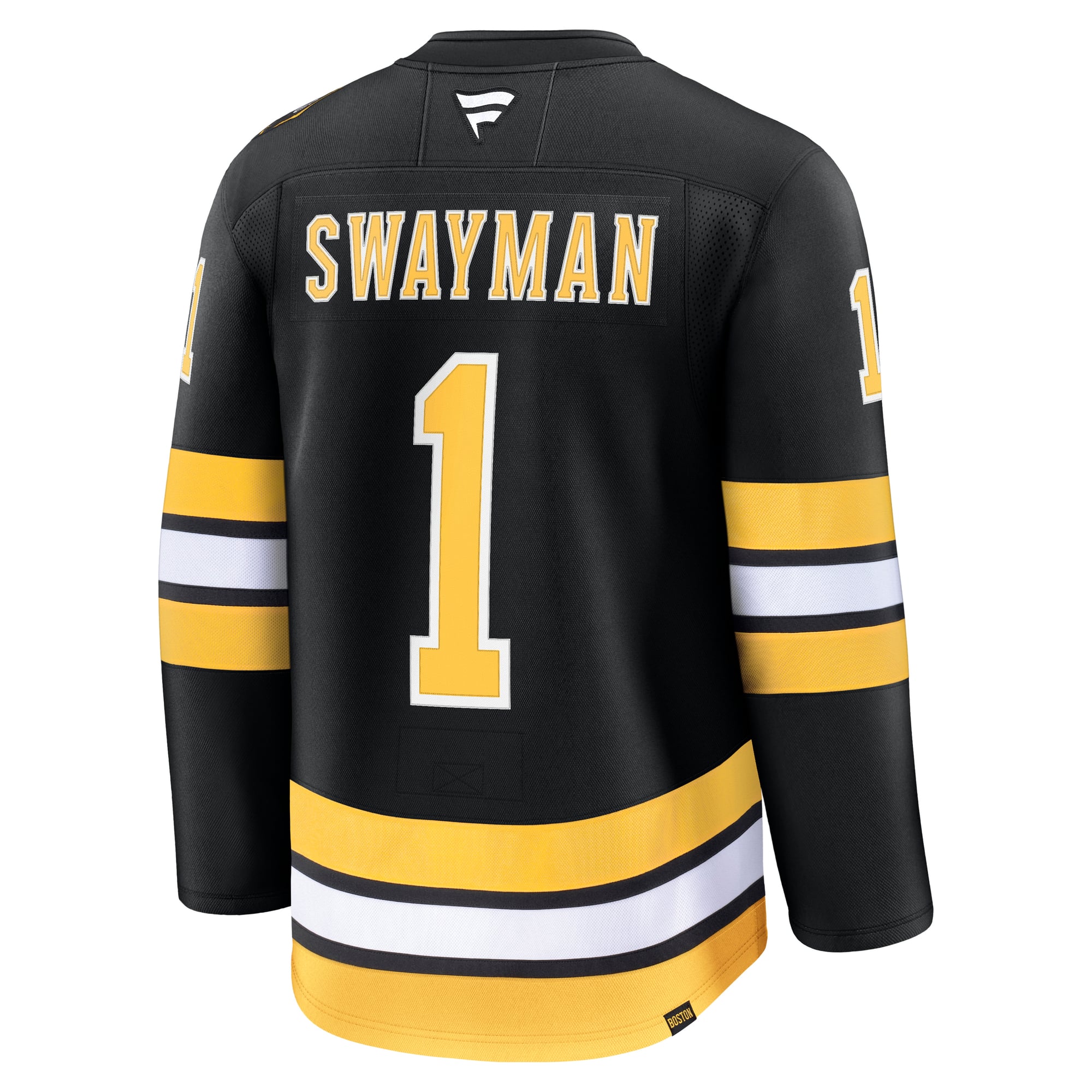Maillot domicile premium noir Jeremy Swayman des Bruins de Boston pour homme (Fanatics)