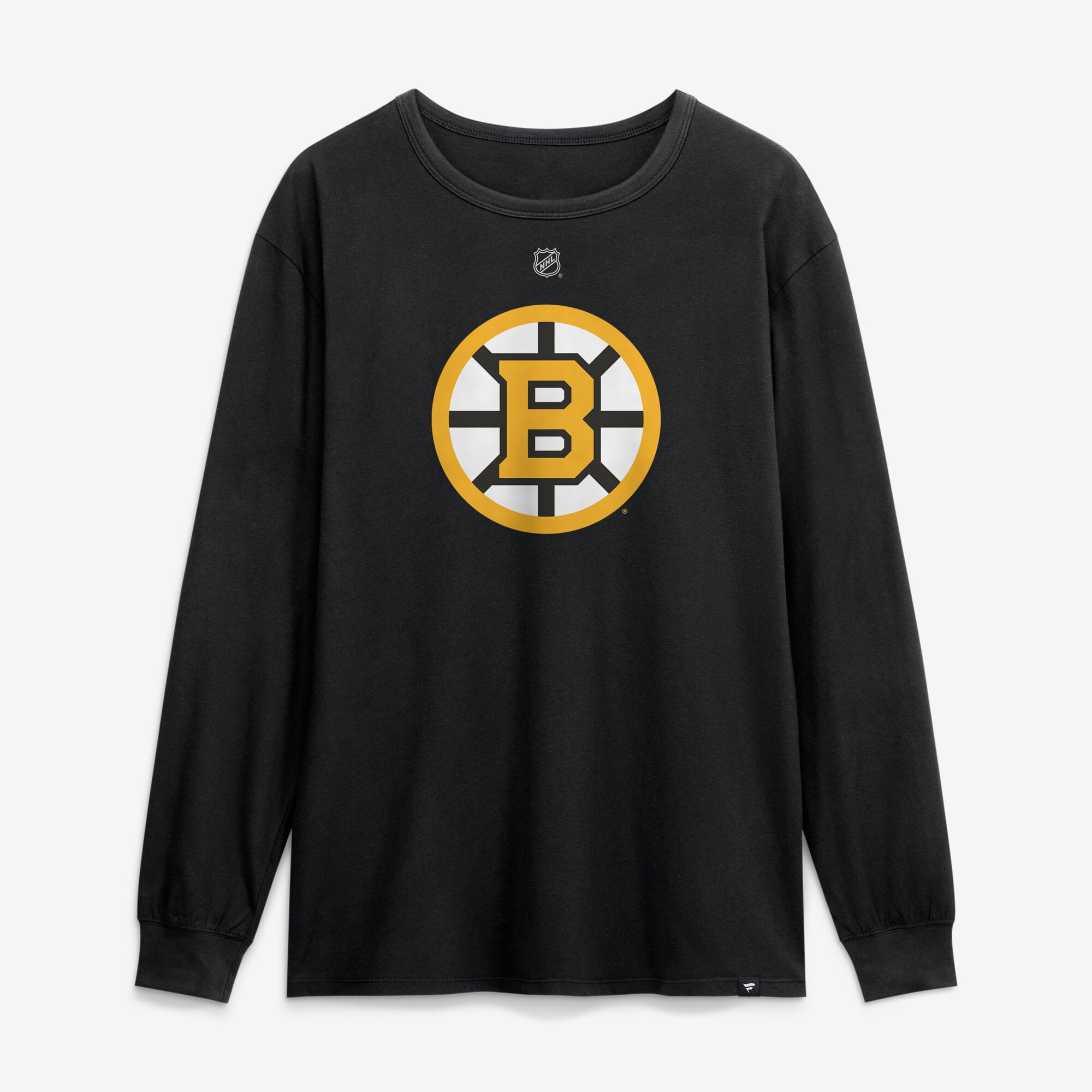 Men's Fanatics JJ Peterka Black Boston Bruins Authentic Stack Name & Number Long Sleeve T-Shirt