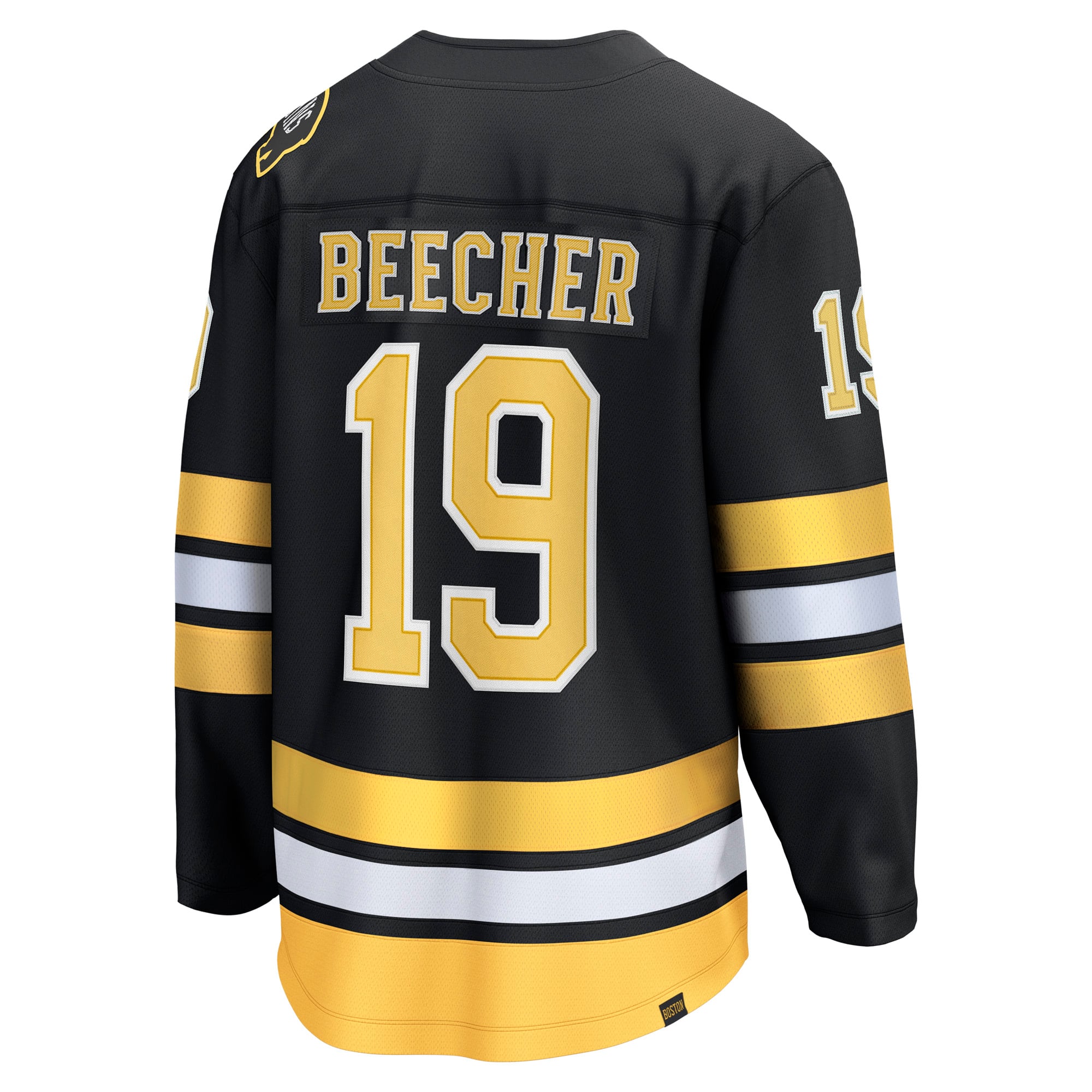 Men's Fanatics John Beecher Black Boston Bruins Home Breakaway Player Jersey