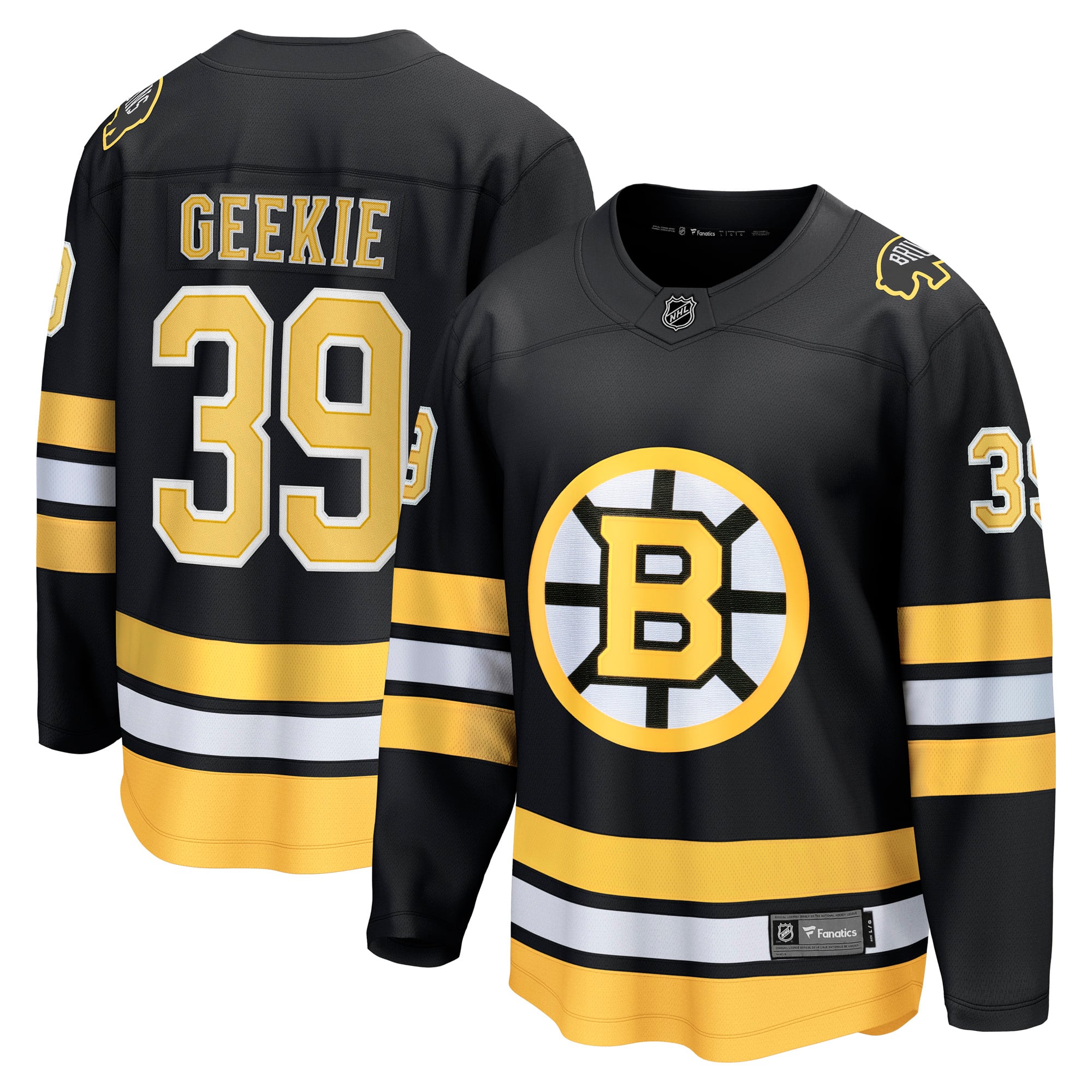 Men's Fanatics Morgan Geekie Black Boston Bruins Home Breakaway Player Jersey