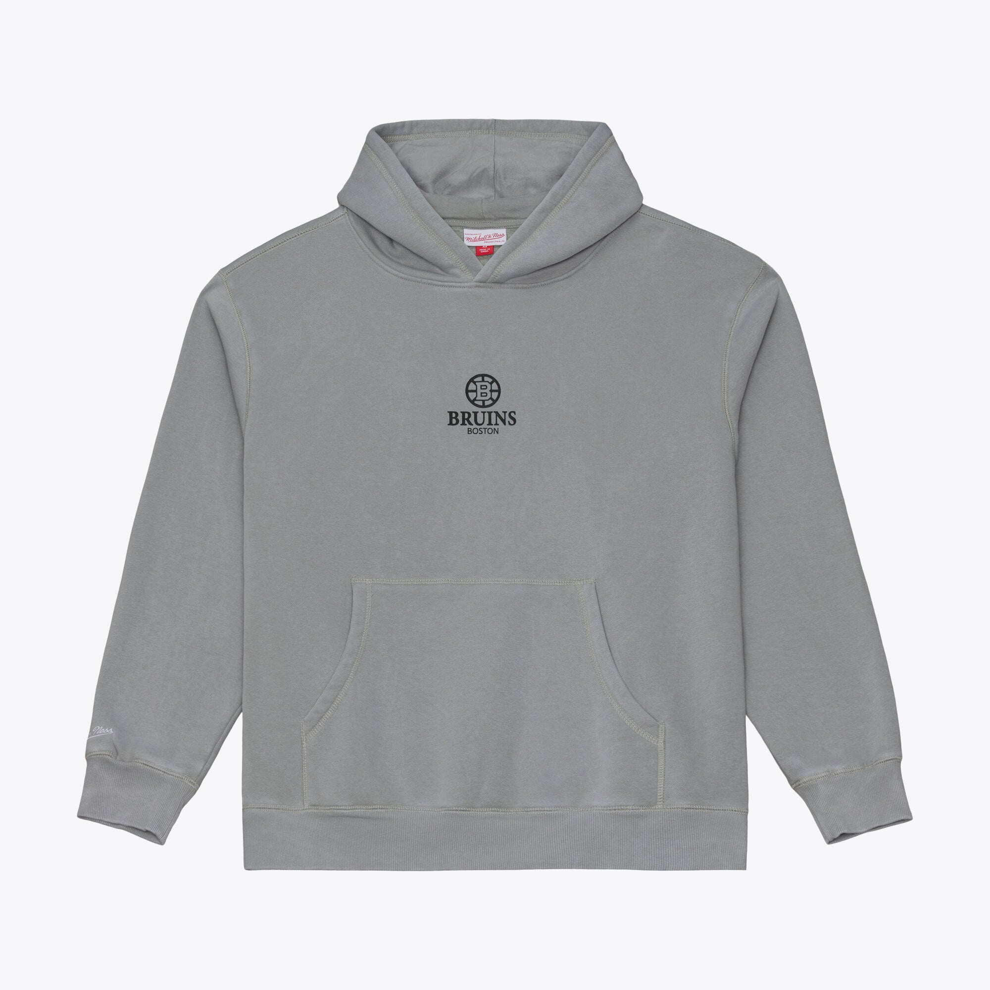 Men's Mitchell & Ness Gray Boston Bruins Core Essentials Hoodie