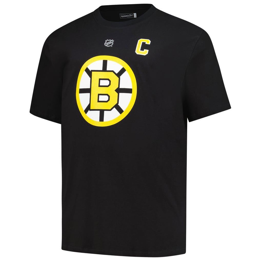 T-shirt noir pour homme Ray Bourque Mitchell & Ness des Bruins de Boston avec nom et numéro Big & Tall