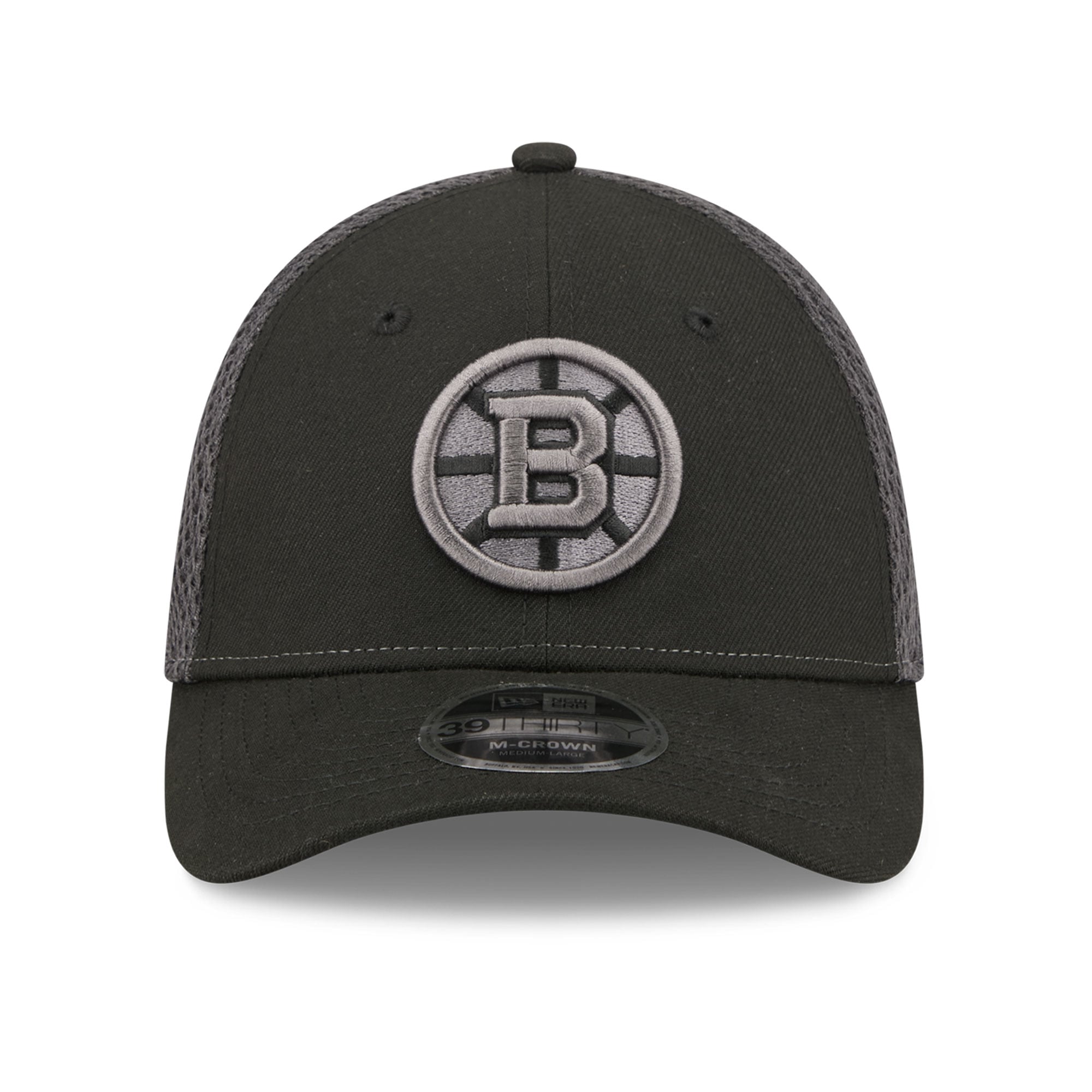 Casquette extensible New Era Boston Bruins Neo Mesh 39THIRTY M-Crown noire pour homme