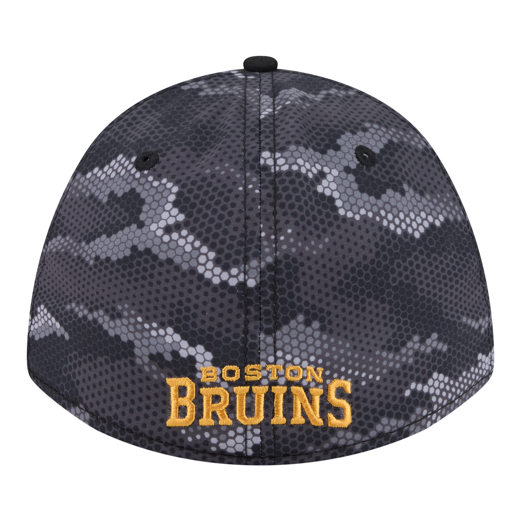 Men's New Era Black Boston Bruins Zero Dark 39THIRTY A-Frame M-Crown Flex Hat