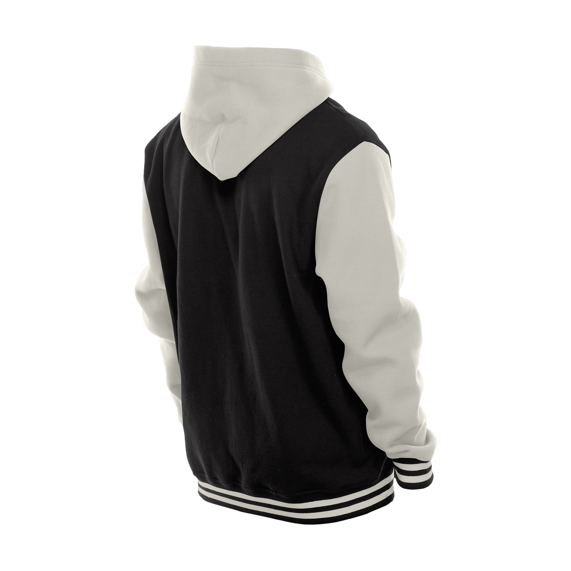Veste universitaire à capuche New Era noire et grise des Bruins de Boston pour homme, fermeture boutons-pression.