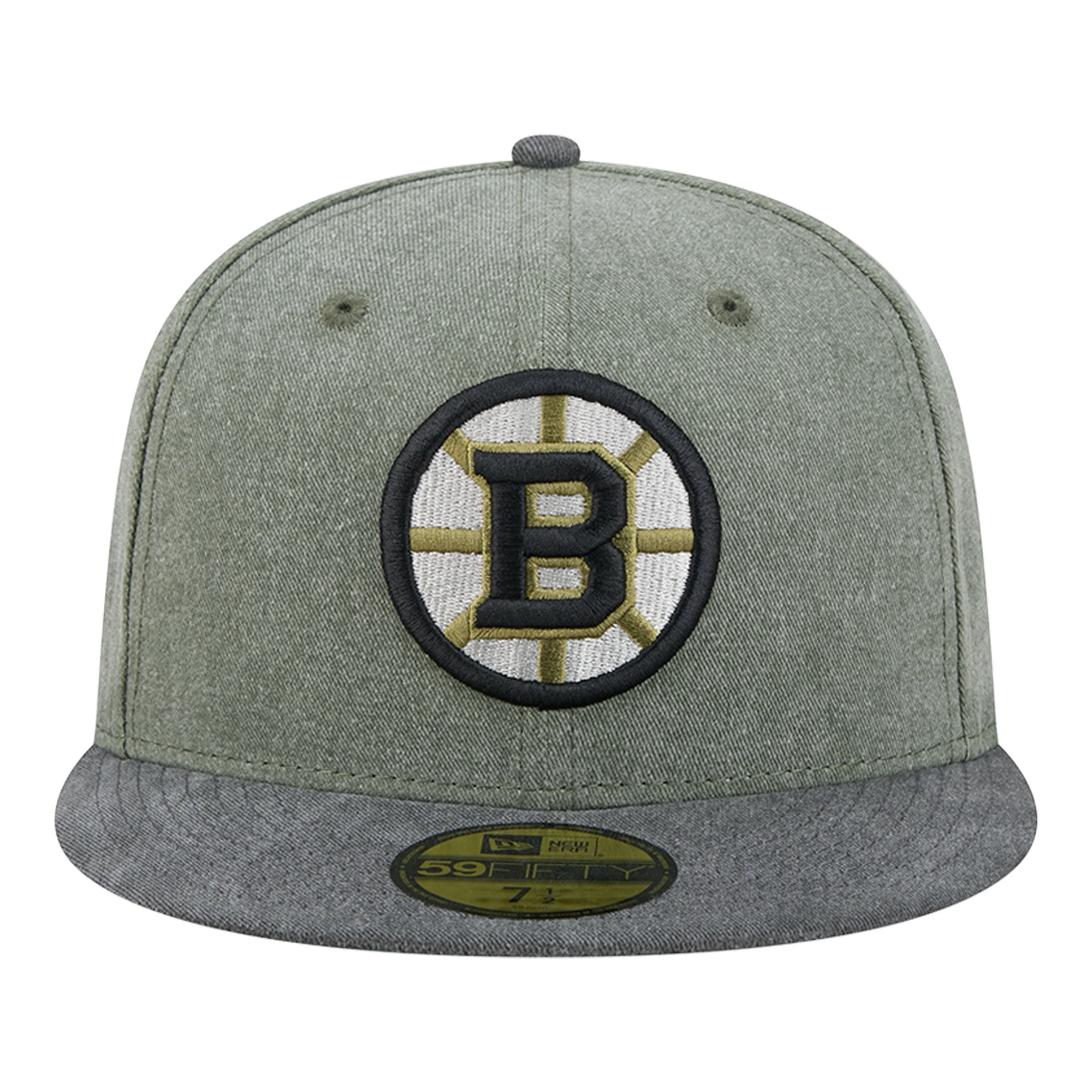 Casquette ajustée New Era 59FIFTY pour homme, coloris olive/noir, Boston Bruins Roll Call