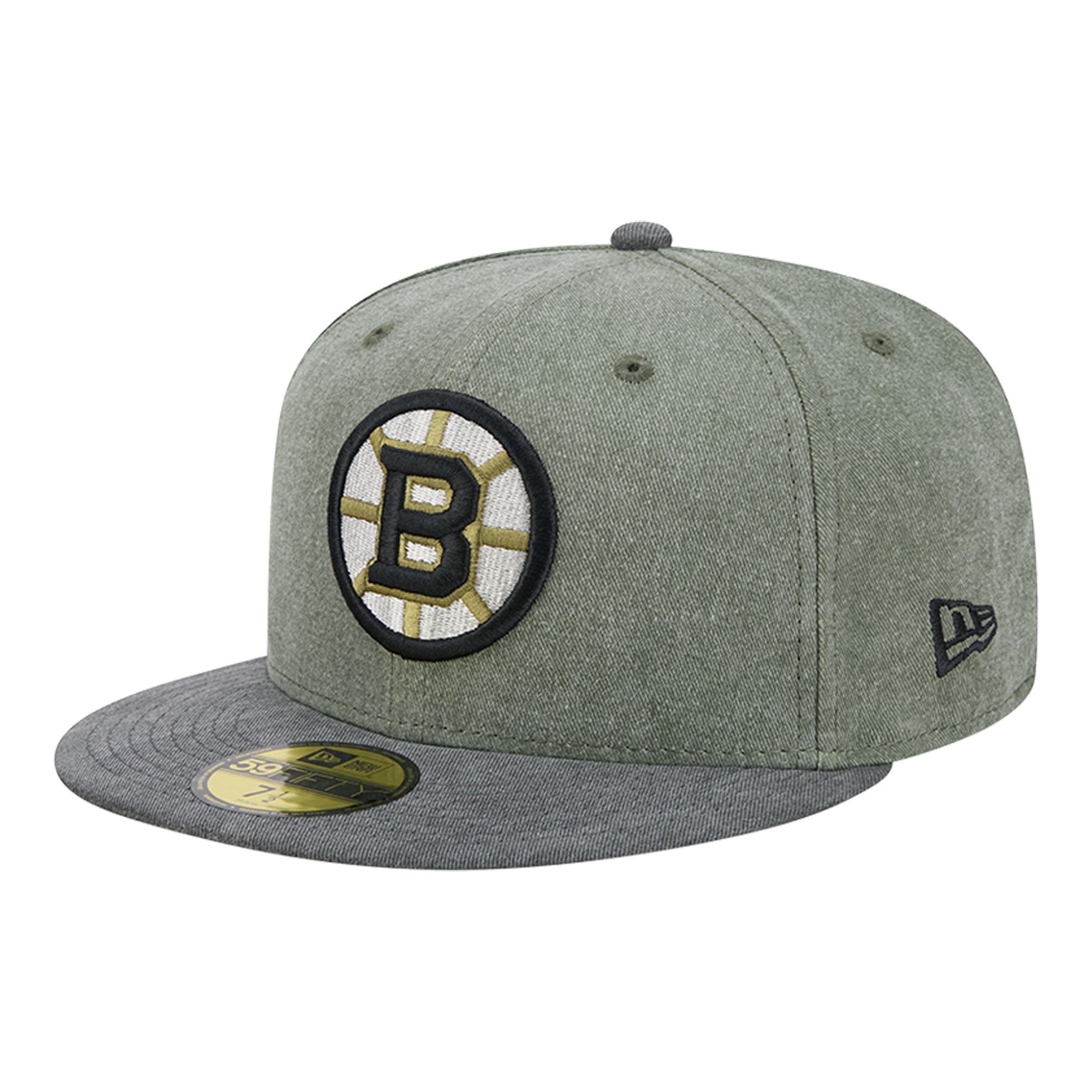 Casquette ajustée New Era 59FIFTY pour homme, coloris olive/noir, Boston Bruins Roll Call