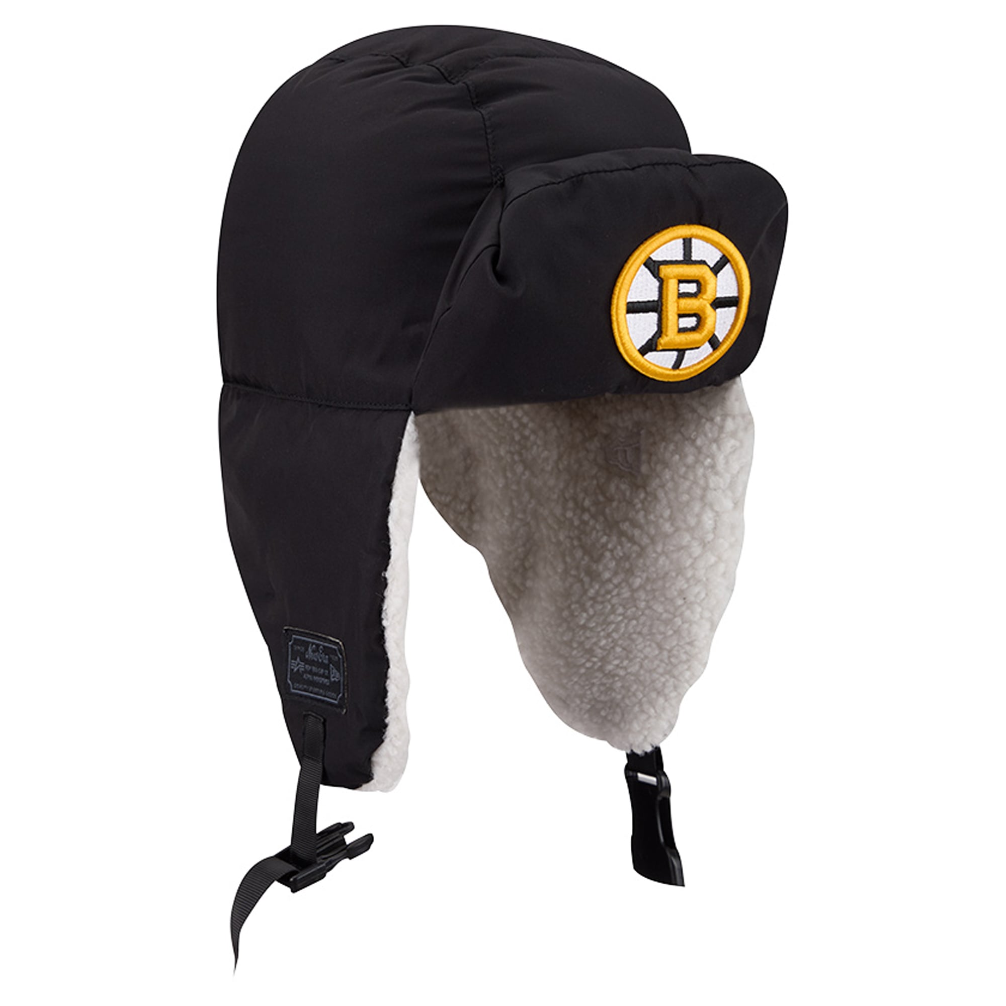 Bonnet matelassé noir Boston Bruins pour homme New Era x Alpha Industries