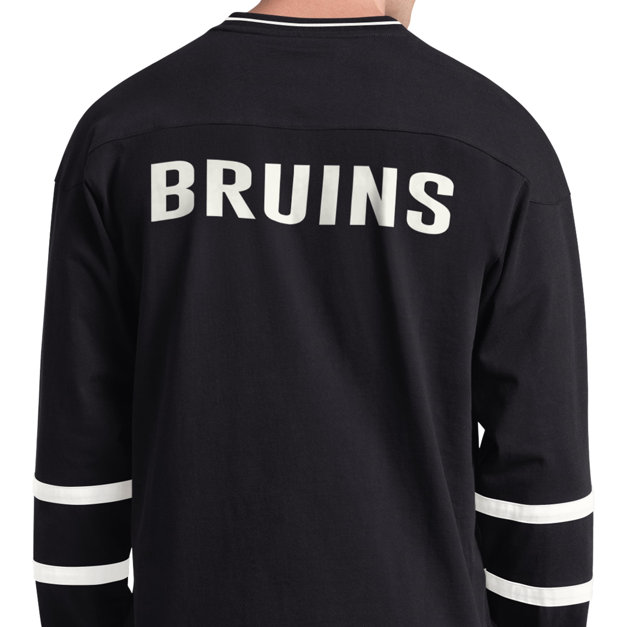 T-shirt à manches longues et col en V Starter Black Boston Bruins Line Up pour homme