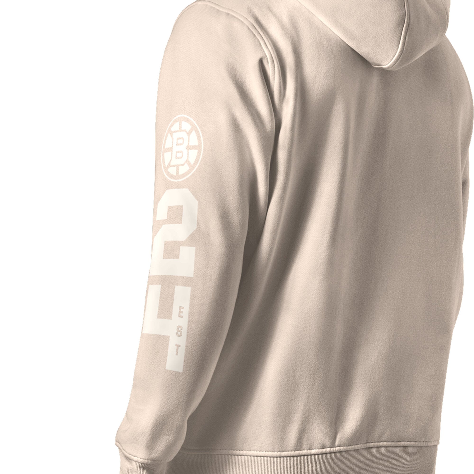 Sweat à capuche Starter beige pour homme, style vestiaire des Bruins de Boston