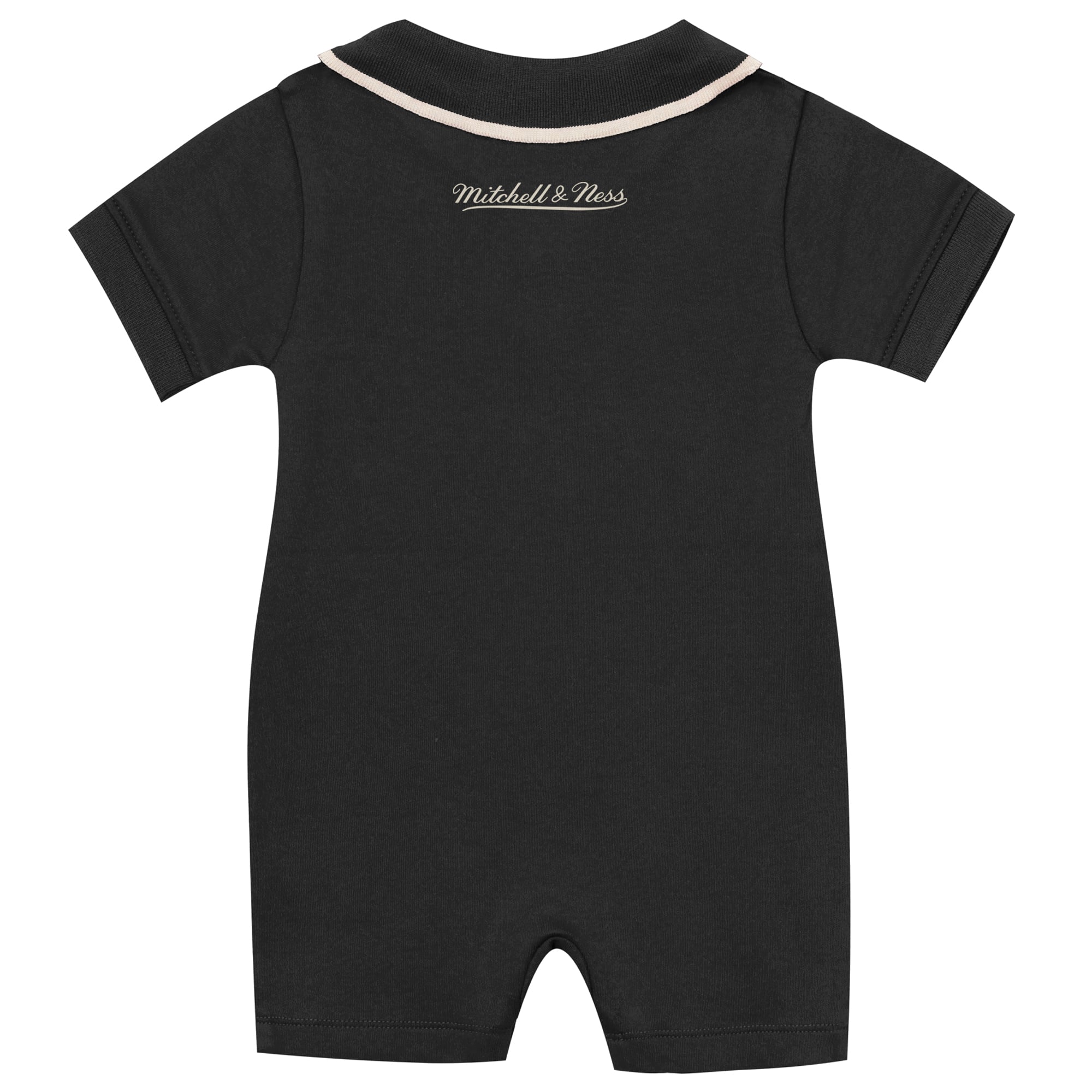 Grenouillère de rugby rétro noire Mitchell & Ness Boston Bruins pour nouveau-né et bébé