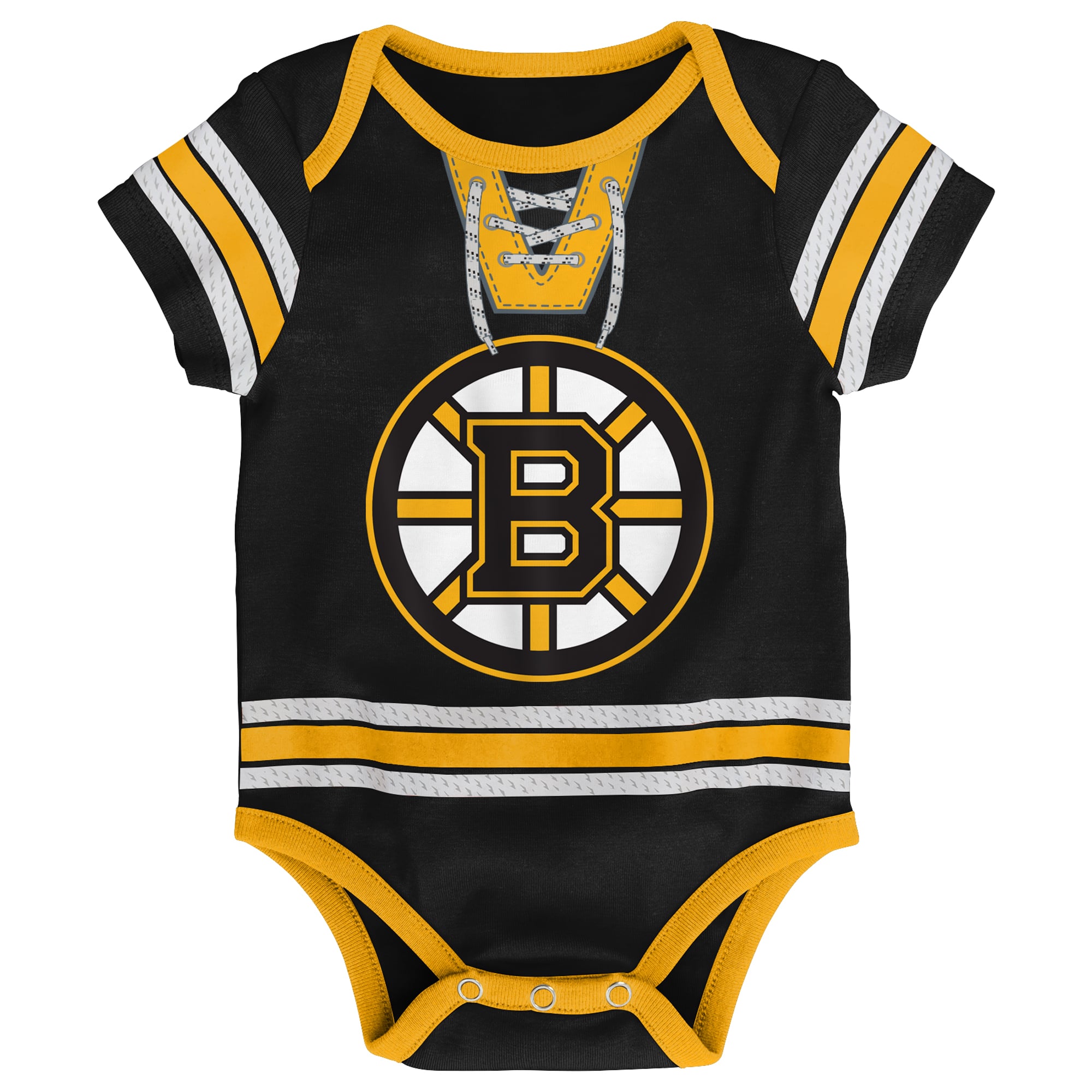 Body de hockey noir pour nouveau-né Outerstuff Boston Bruins