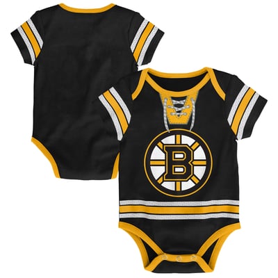Newborn Boston Bruins  Outerstuff Black Hockey Bodysuit