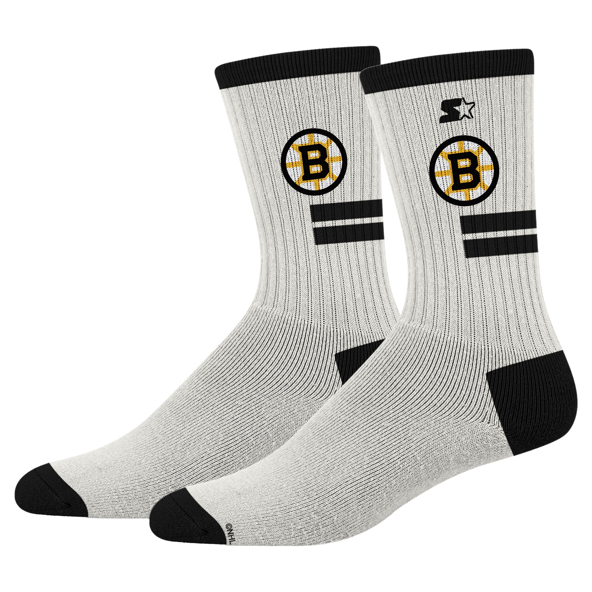 Chaussettes unisexes Starter Cream Boston Bruins Premiere rembourrées