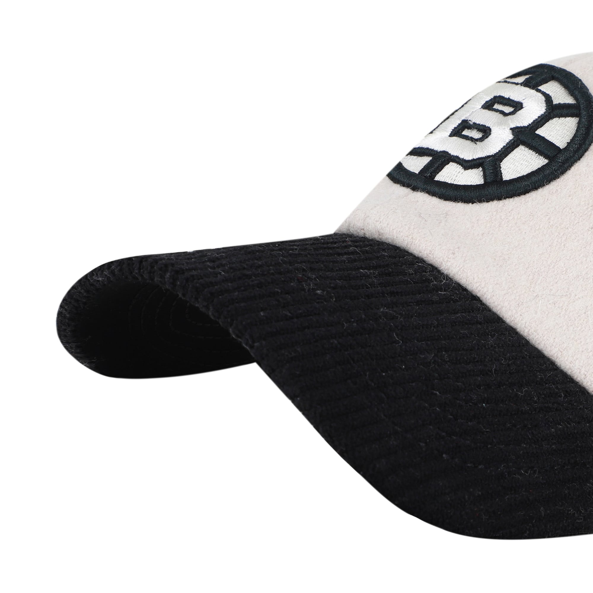 Women's '47 Cream/Black Boston Bruins Rope Script Clean Up Adjustable Hat