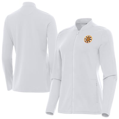 Boston Bruins Antigua Women's Continual Full-Zip Jacket - White