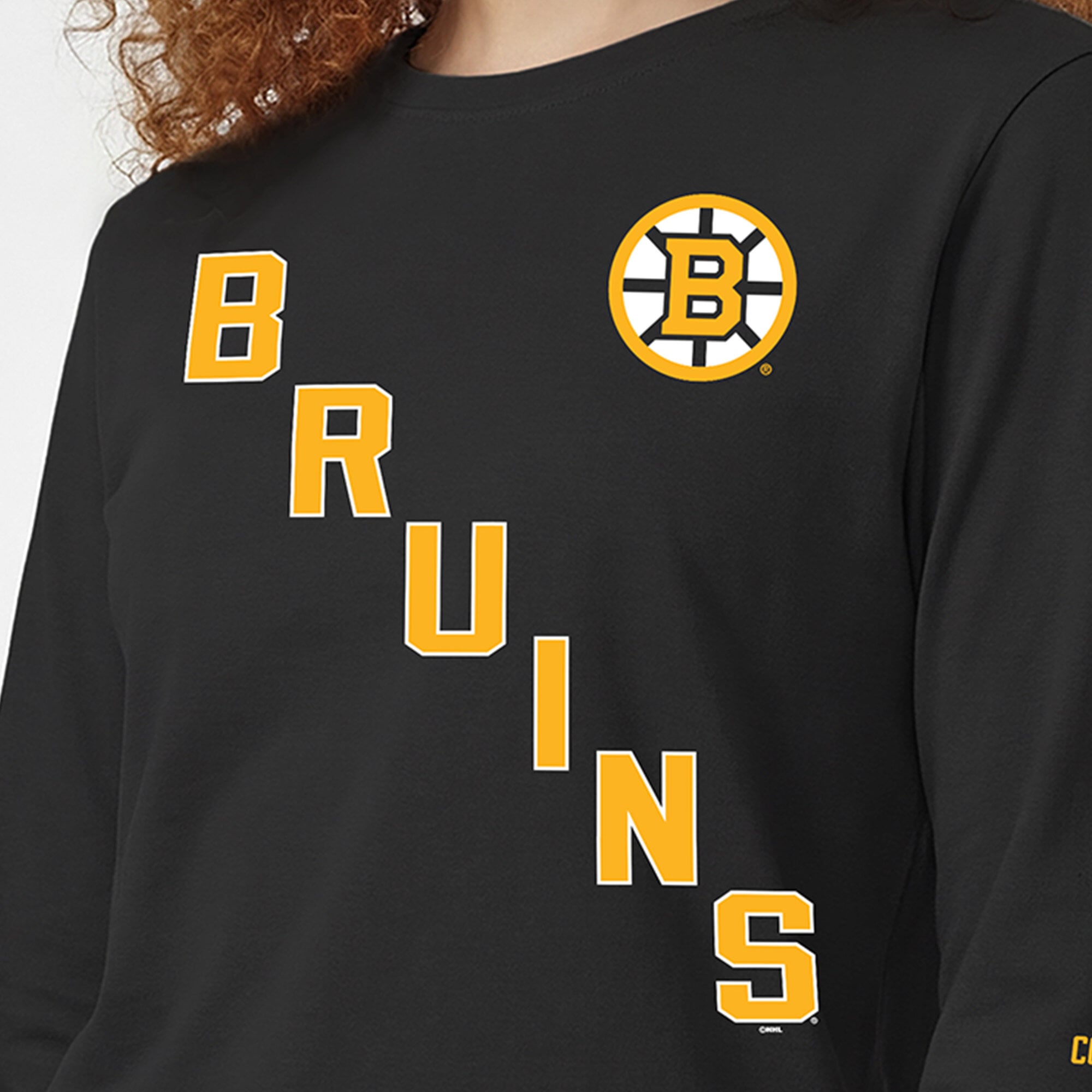T-shirt à manches longues noir Champion Boston Bruins pour femmes