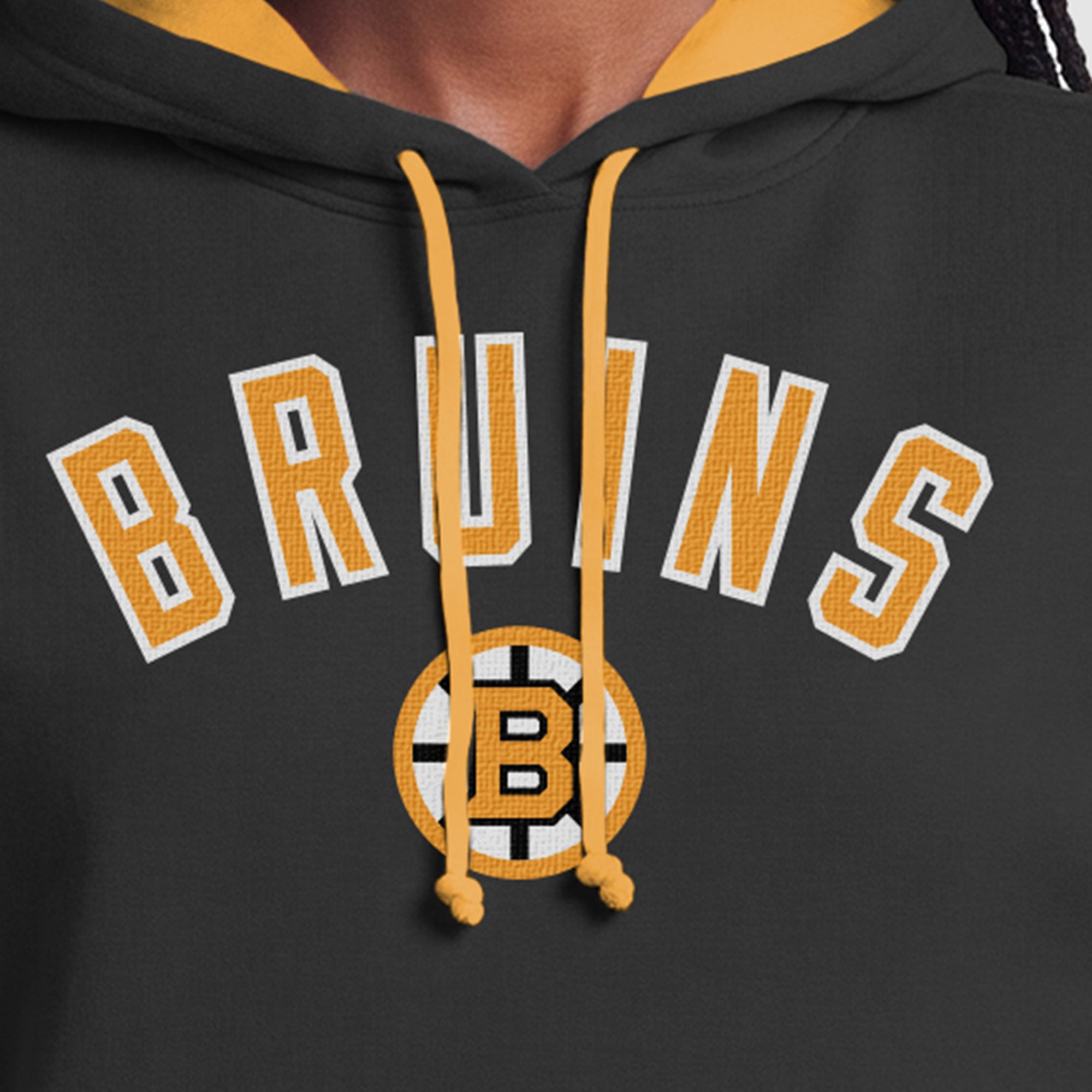 Sweat à capuche noir Champion Boston Bruins pour femmes