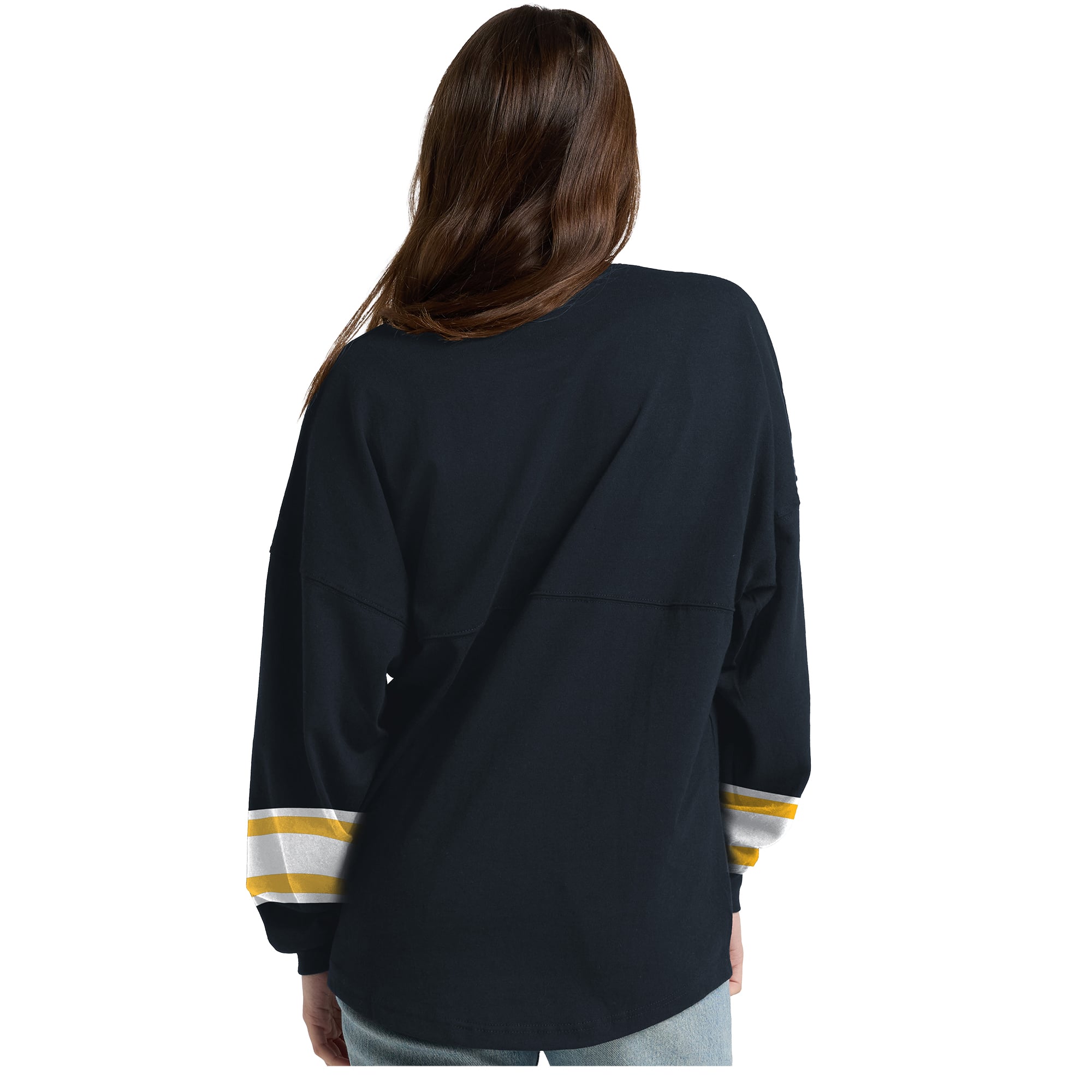 Women's Fanatics  Black Boston Bruins Hockey Club Spirit Jersey Heavyweight Long Sleeve T-Shirt