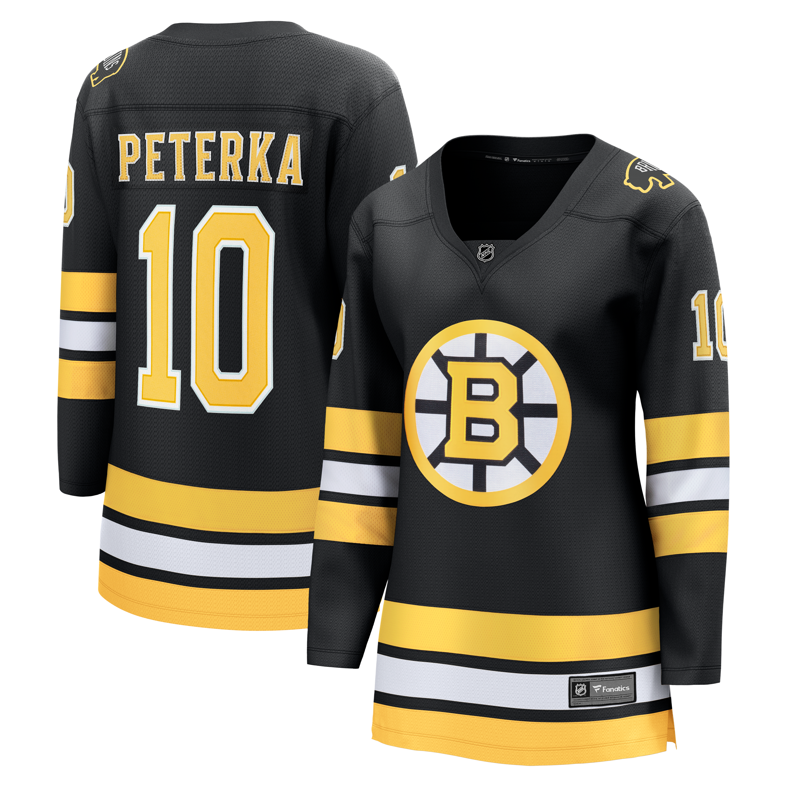 Maillot domicile noir JJ Peterka des Bruins de Boston pour femmes (Fanatics)