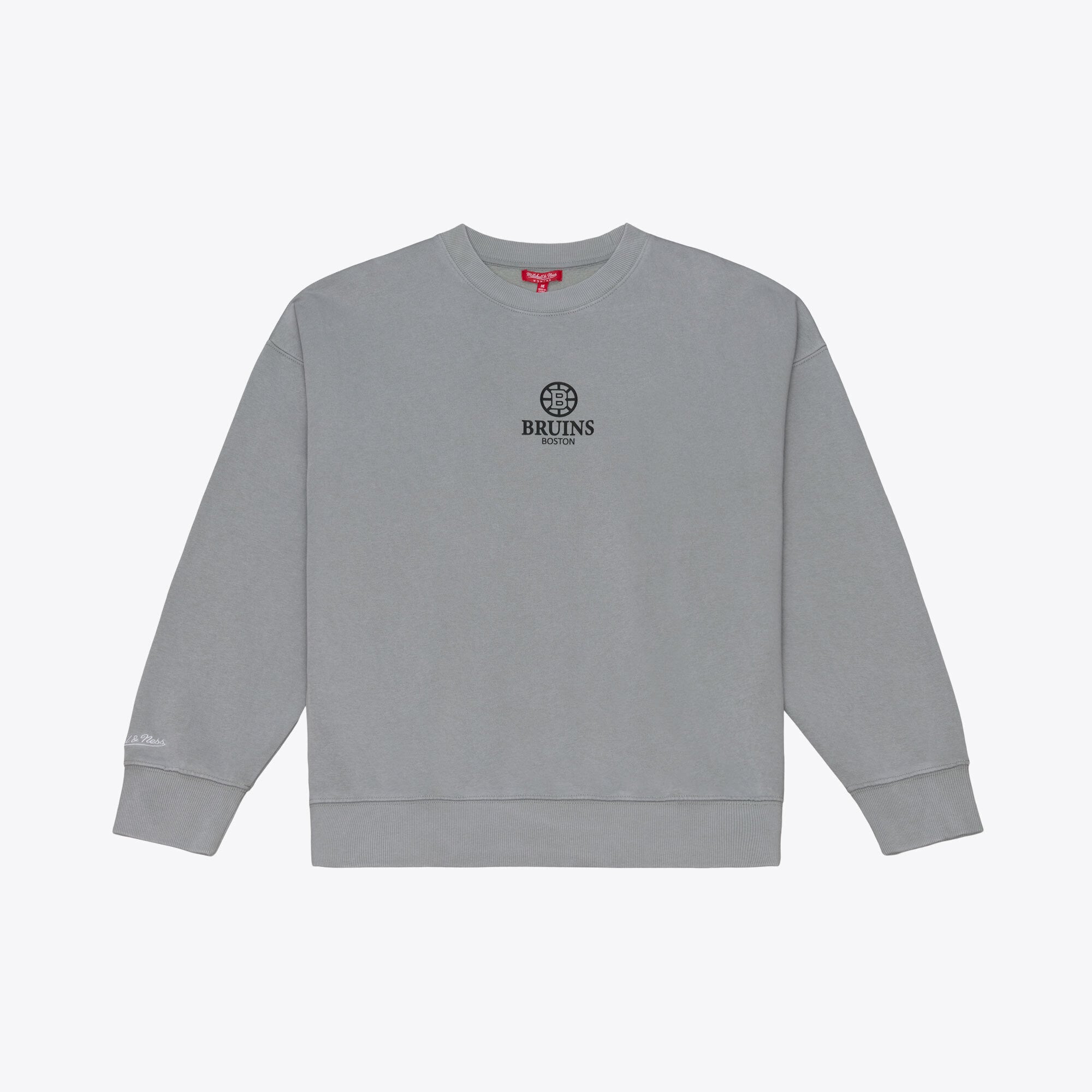 Women's Mitchell & Ness Gray Boston Bruins Core Essentials Sweatshirt