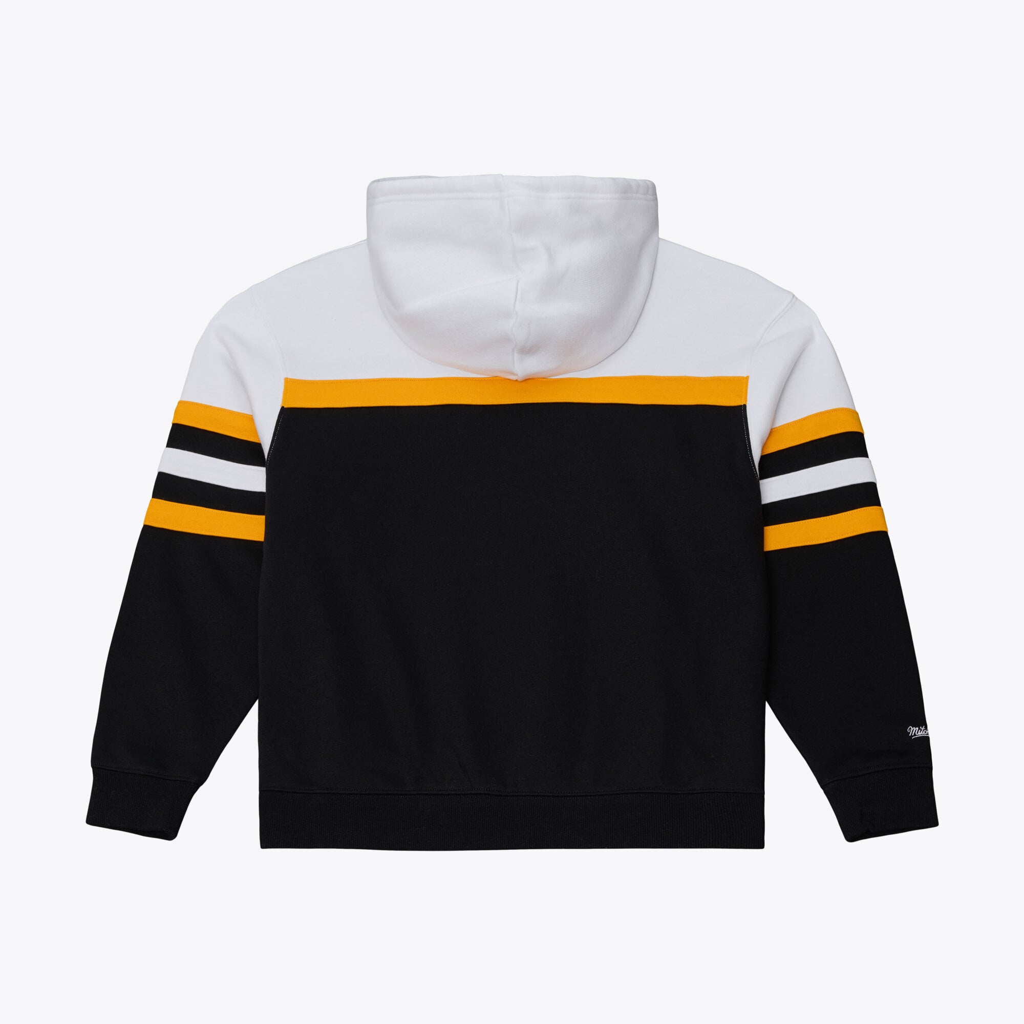 Women's Mitchell & Ness  White/Black Boston Bruins Head Coach Hoodie