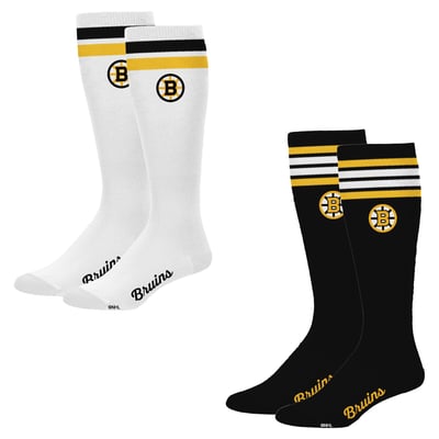 Boston Bruins PRO Compression Women's Varsity Stripe Knee-High Compression Socks Two Pack