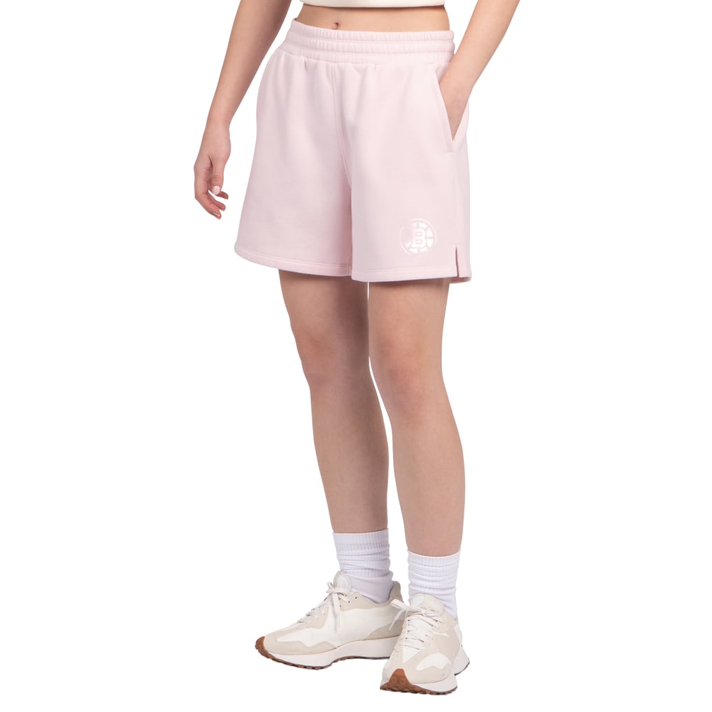 Women's Boston Bruins Starter Pink High-Waist Shorts