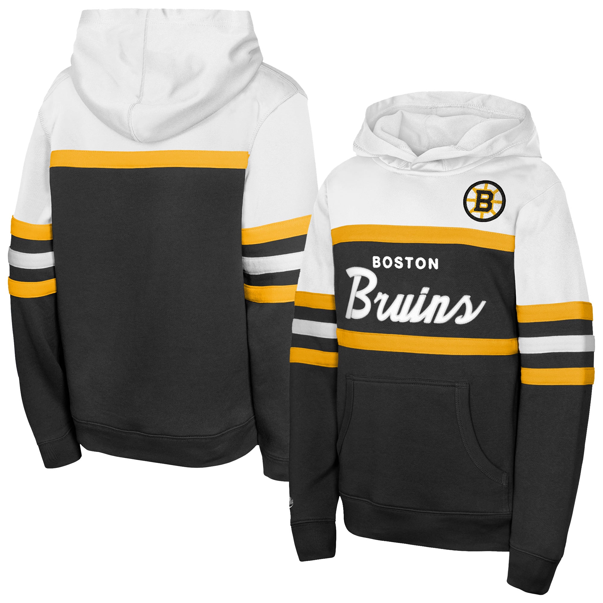 Sweat à capuche noir Mitchell & Ness pour enfant, représentant l'entraîneur-chef des Bruins de Boston