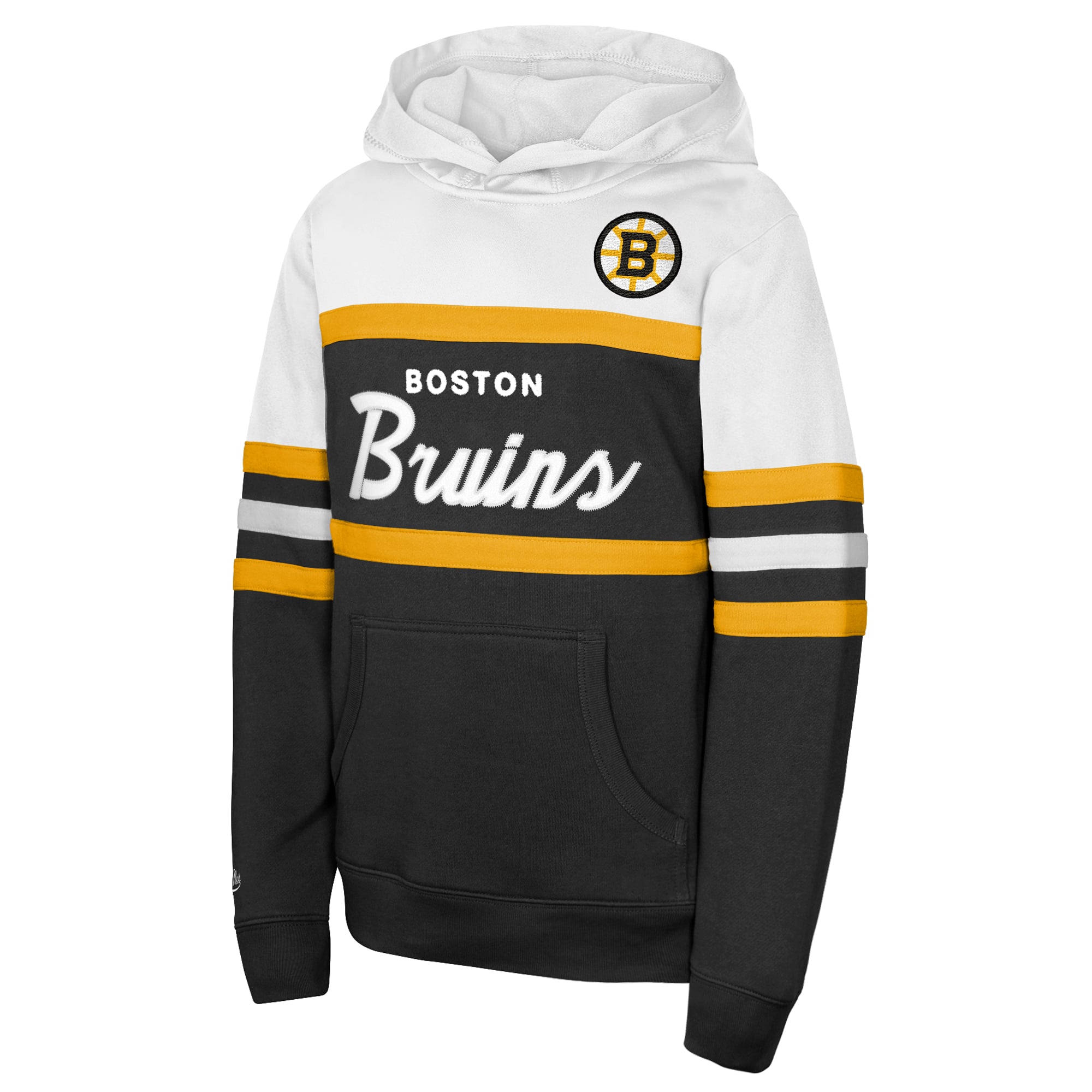 Sweat à capuche noir Mitchell & Ness pour enfant, représentant l'entraîneur-chef des Bruins de Boston