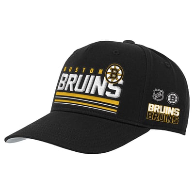 Boston Bruins Mitchell & Ness Youth Triple Play Pro Pinch Snapback Hat - Black