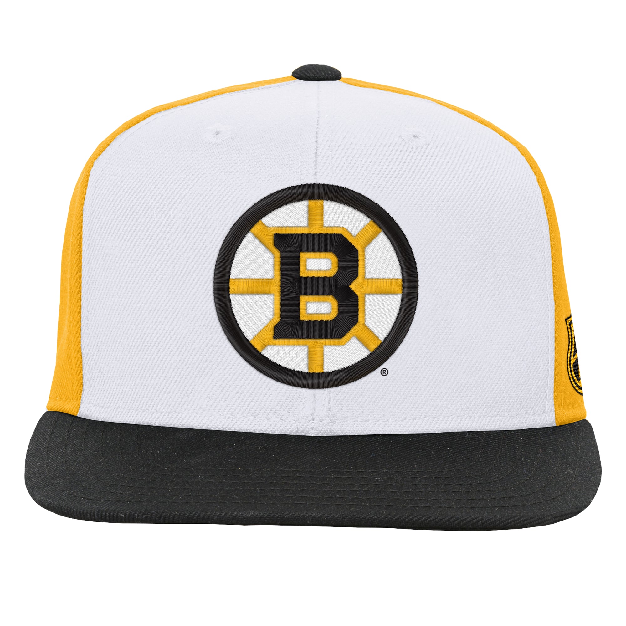 Youth Mitchell & Ness  White/Black Boston Bruins Legendary Snapback Hat