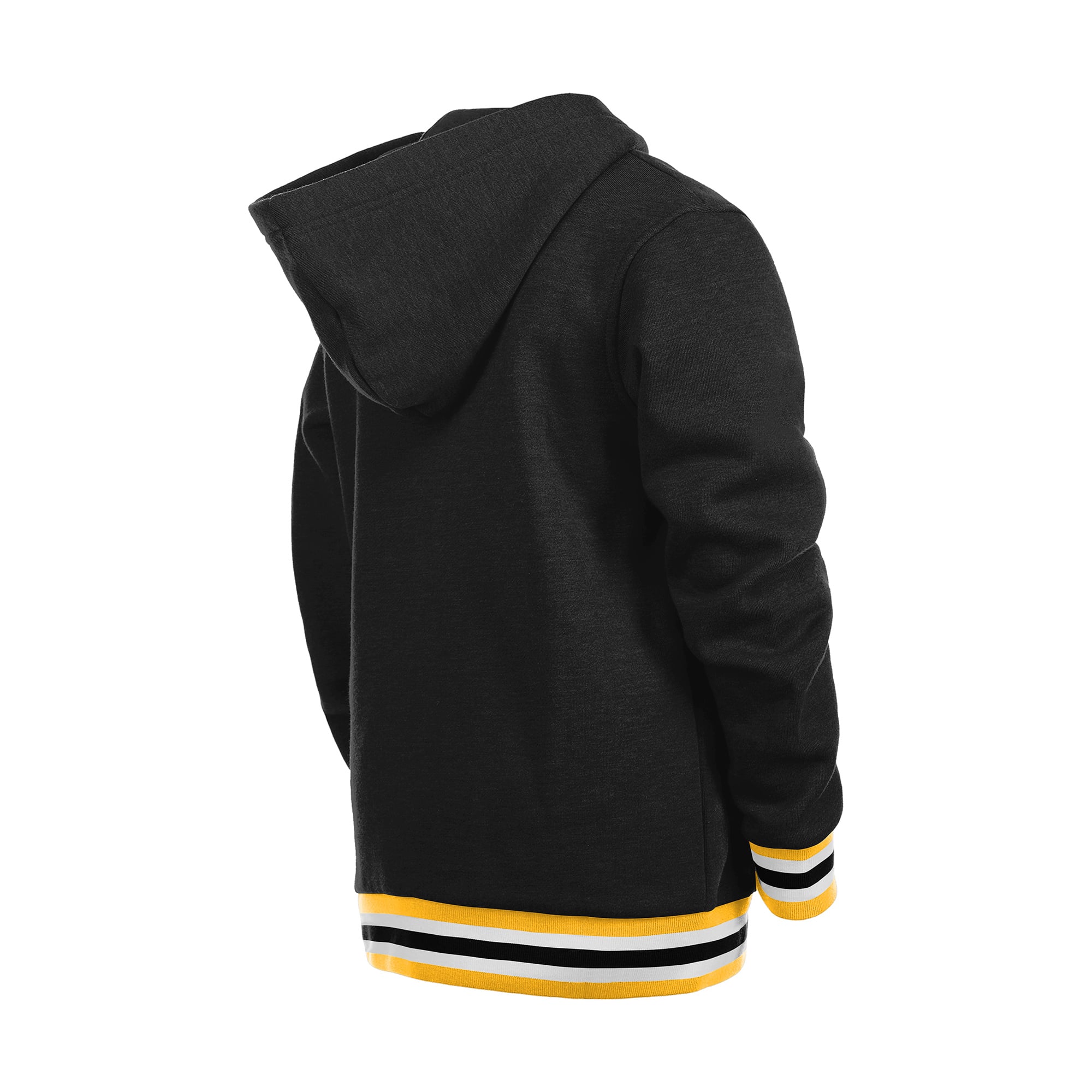 Youth New Era Black Boston Bruins Knit Trim Pullover Hoodie